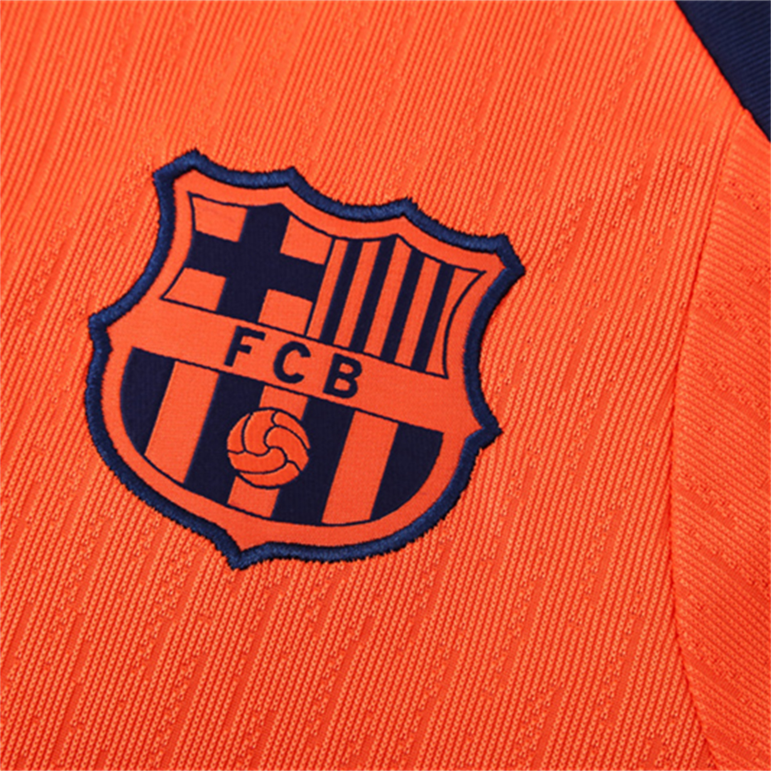 TKH-turbokithub-Barcelona 25-26 Kids Long Sleeve Training Set - Orange Top Royal Blue Sponsor & Royal Blue Pants