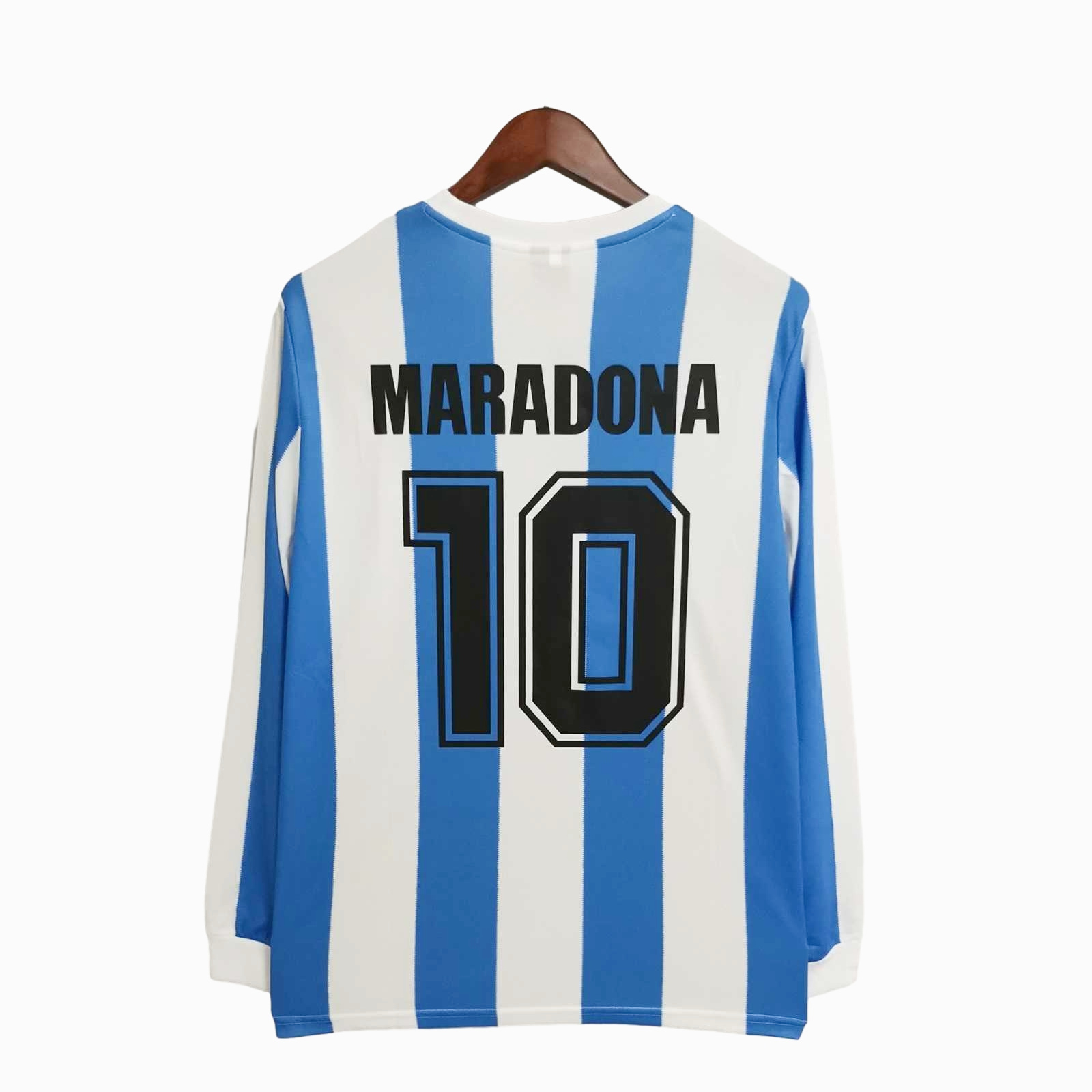 TKH-turbokithub-Retro Argentina 1986 Home Stadium Long Sleeve Jersey
