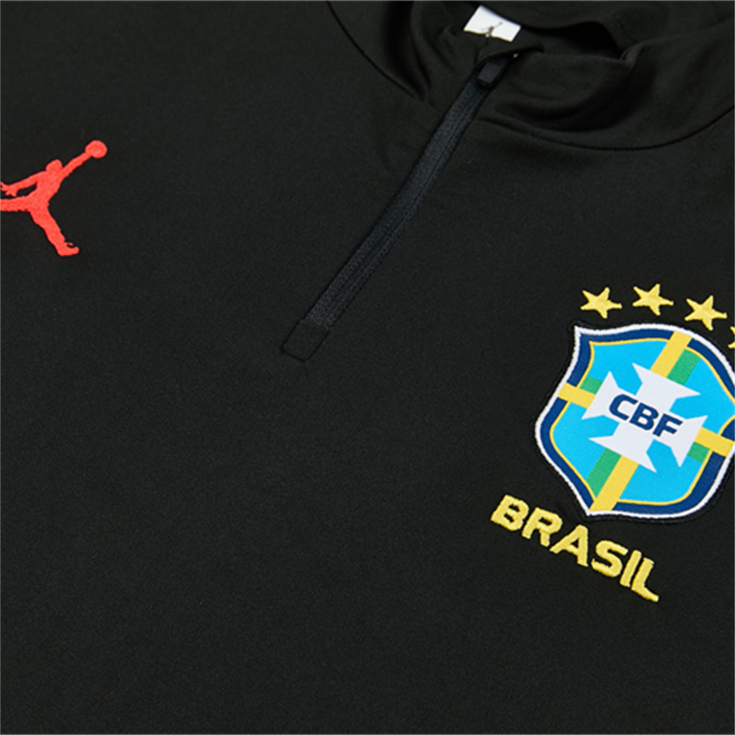 TKH-turbokithub-Brazil X JD 2026 Kids Long Sleeves Training Set - Black Top And Black Yellow Pants