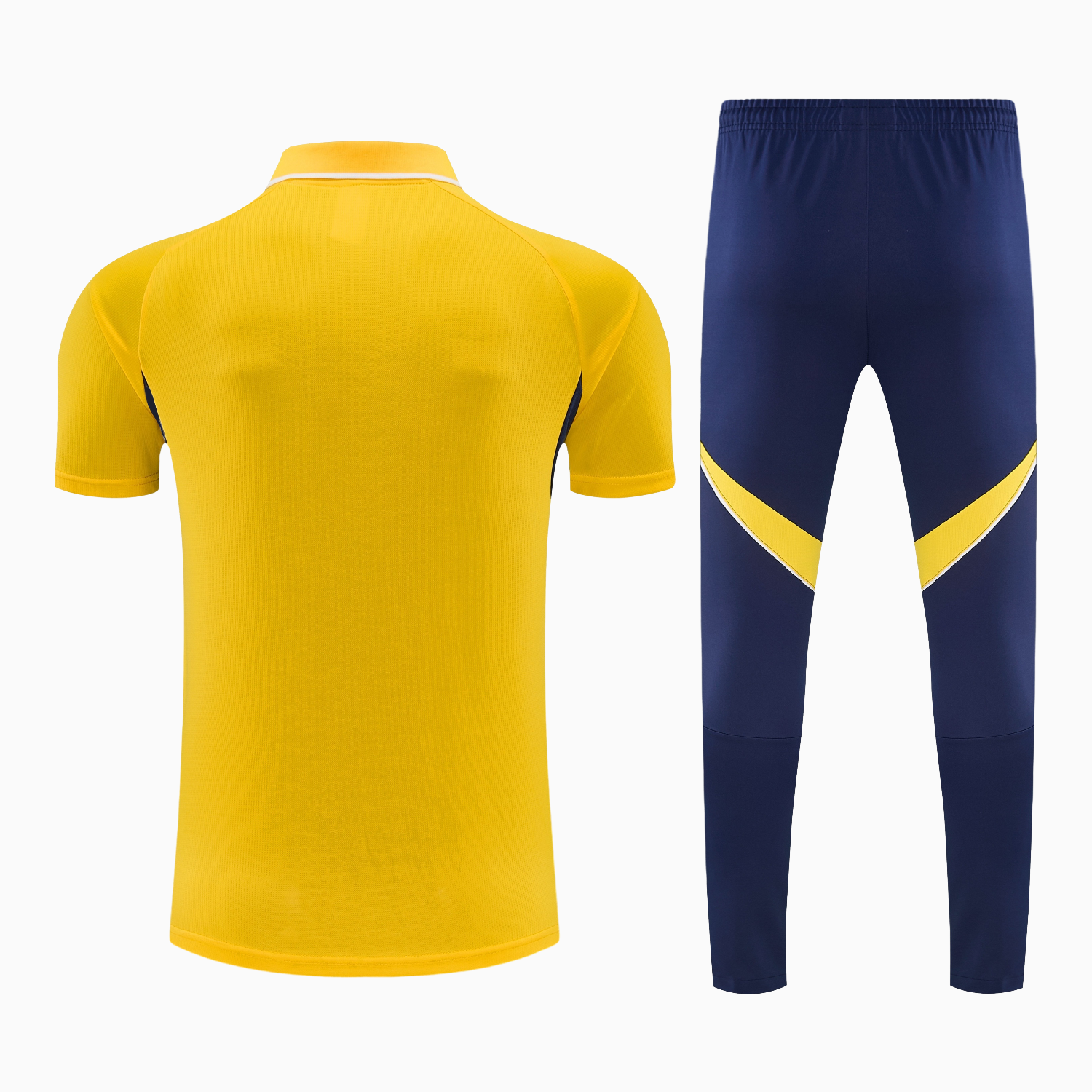 TKH-turbokithub-Boca Juniors 25-26 POLO Short-Sleeve Training Set - Yellow Top and Dark Blue Pants