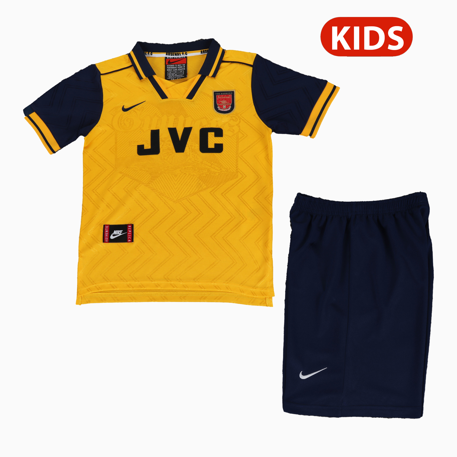 TKH-turbokithub-Retro Arsenal 1996-97 Away Kids Kit