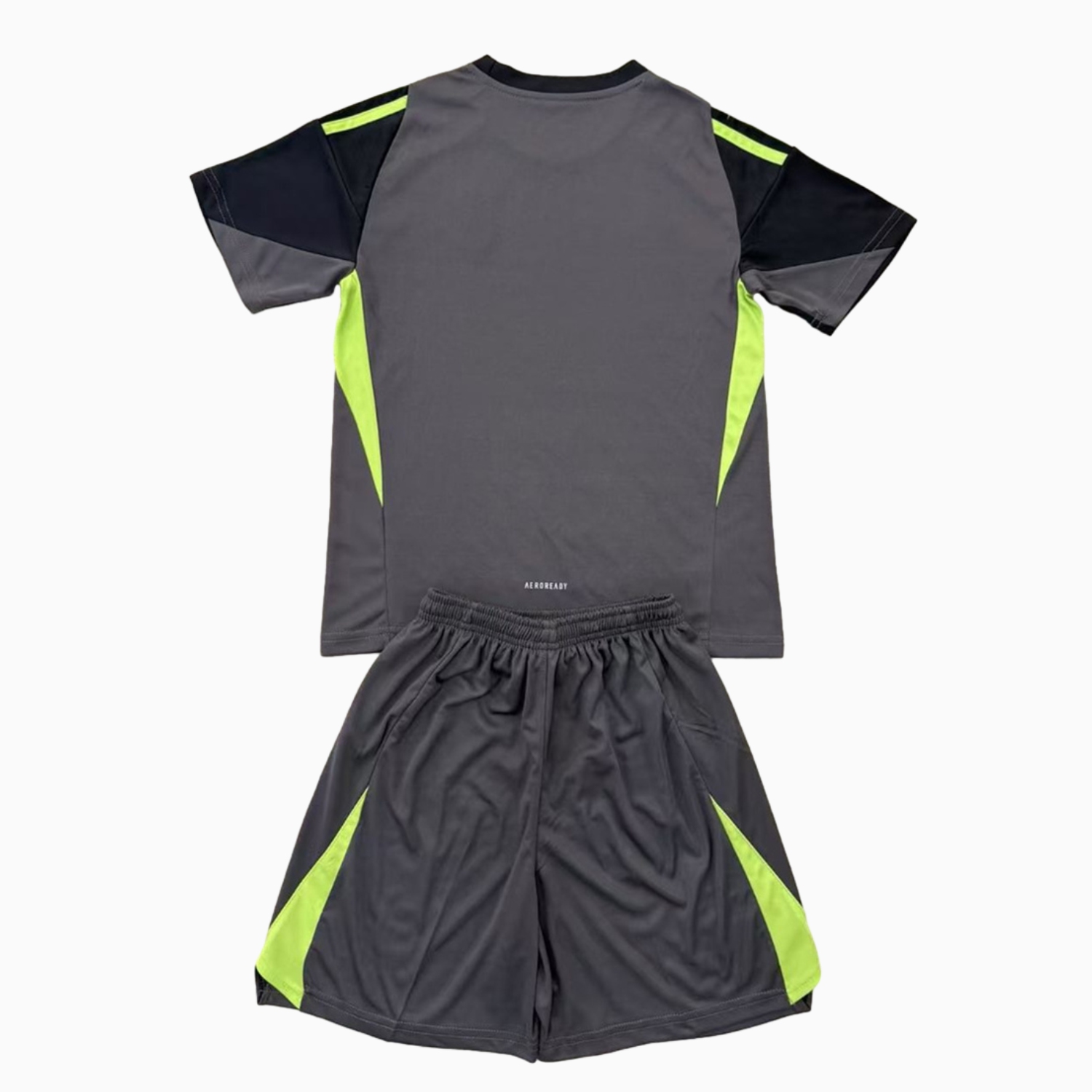 TKH-turbokithub-Real Madrid 25-26 Grey Black Goalkeeper Men's Adult Jersey Set - Fans Version
