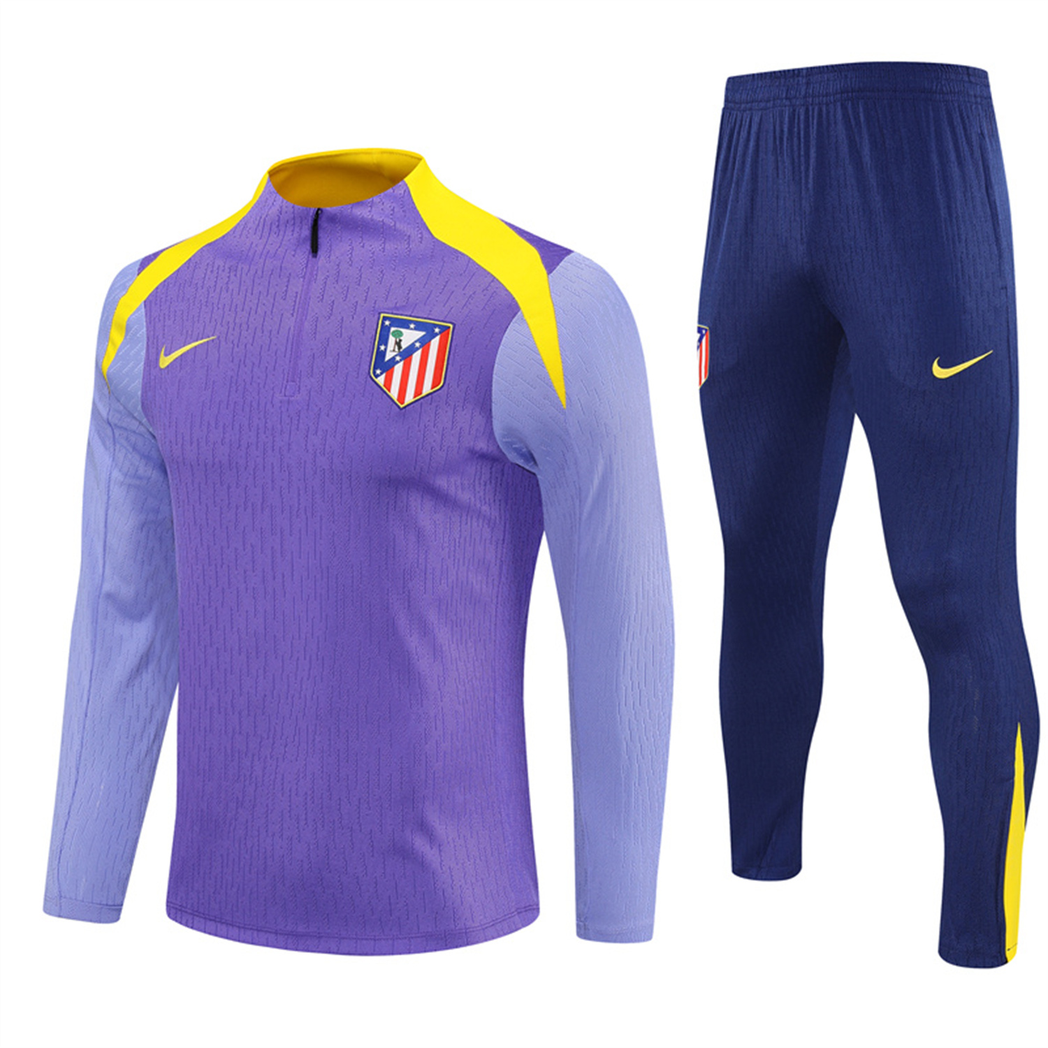 TKH-turbokithub-Atletico Madrid 25-26 Long Sleeves Training Set - Purple Top & Purple Pants