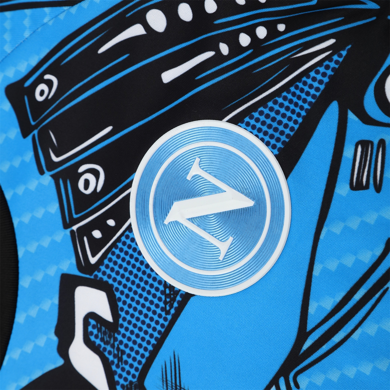 TKH-turbokithub-Napoli 25-26 Vest Training Set - Blue Mecha Vest & Black Shorts