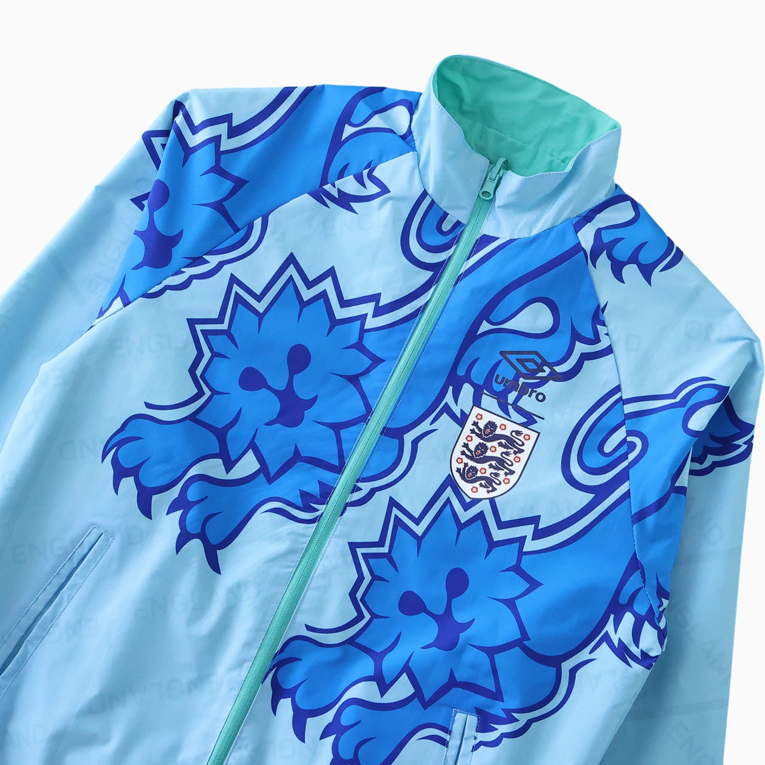 TKH-turbokithub-Retro England 1992 Third Double Sided Reversible Windbreaker - Blue & Green