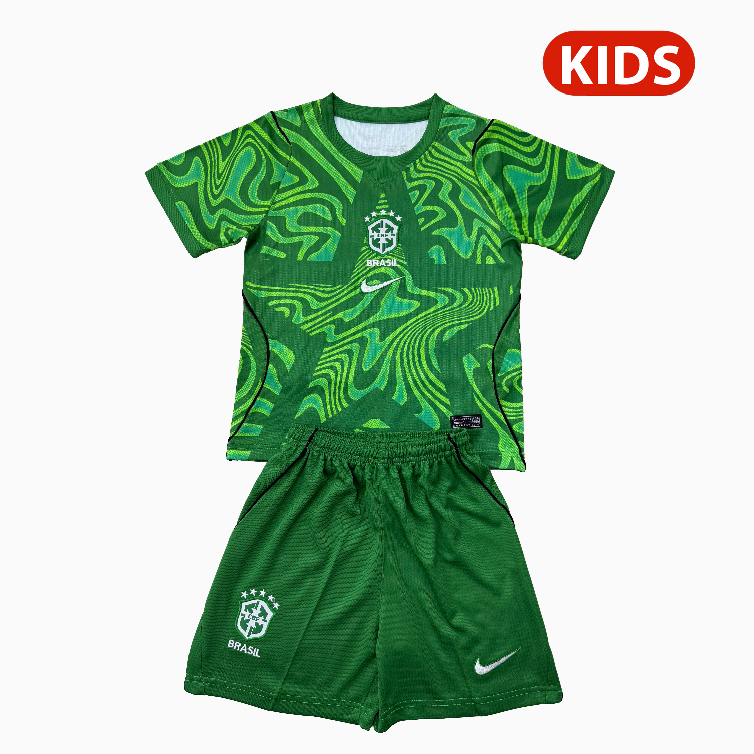 TKH-turbokithub-Brazil 2026 Green Goalkeeper Kids Kit