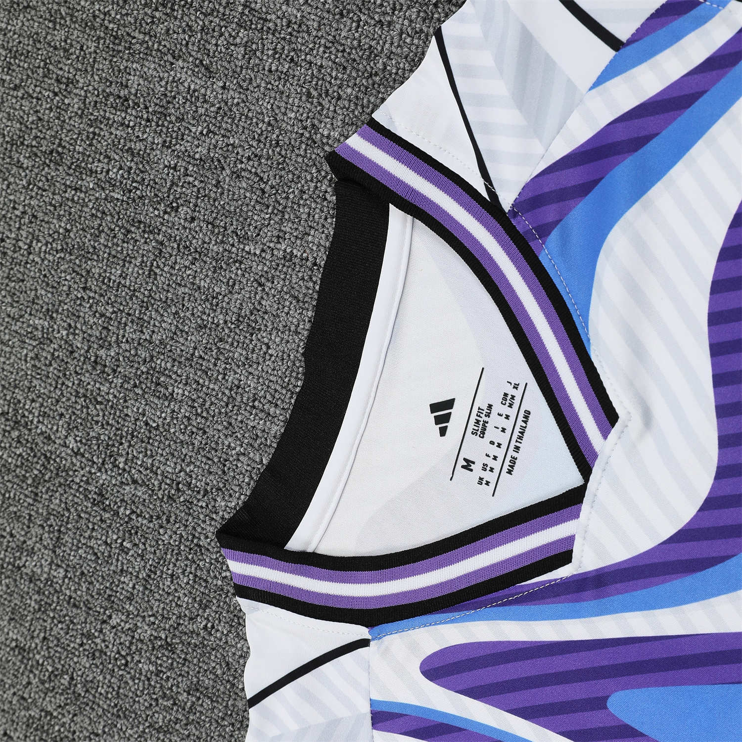 TKH-turbokithub-Real Madrid 25-26 Vest Training Set - Blue Purple Curve Pattern Vest & Black Shorts
