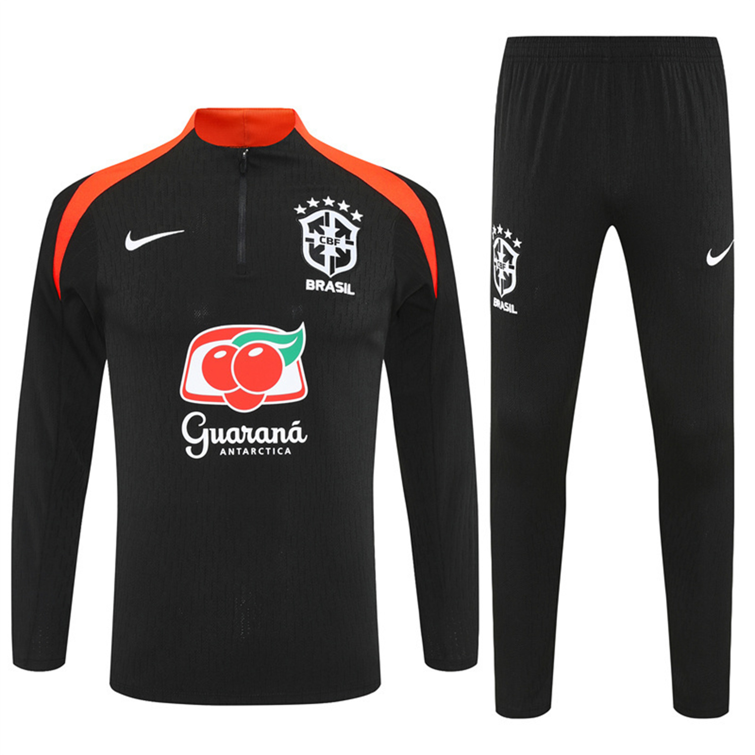 TKH-turbokithub-Brazil 25-26 Long Sleeve Training Set - Player Version - Black Top and Pants