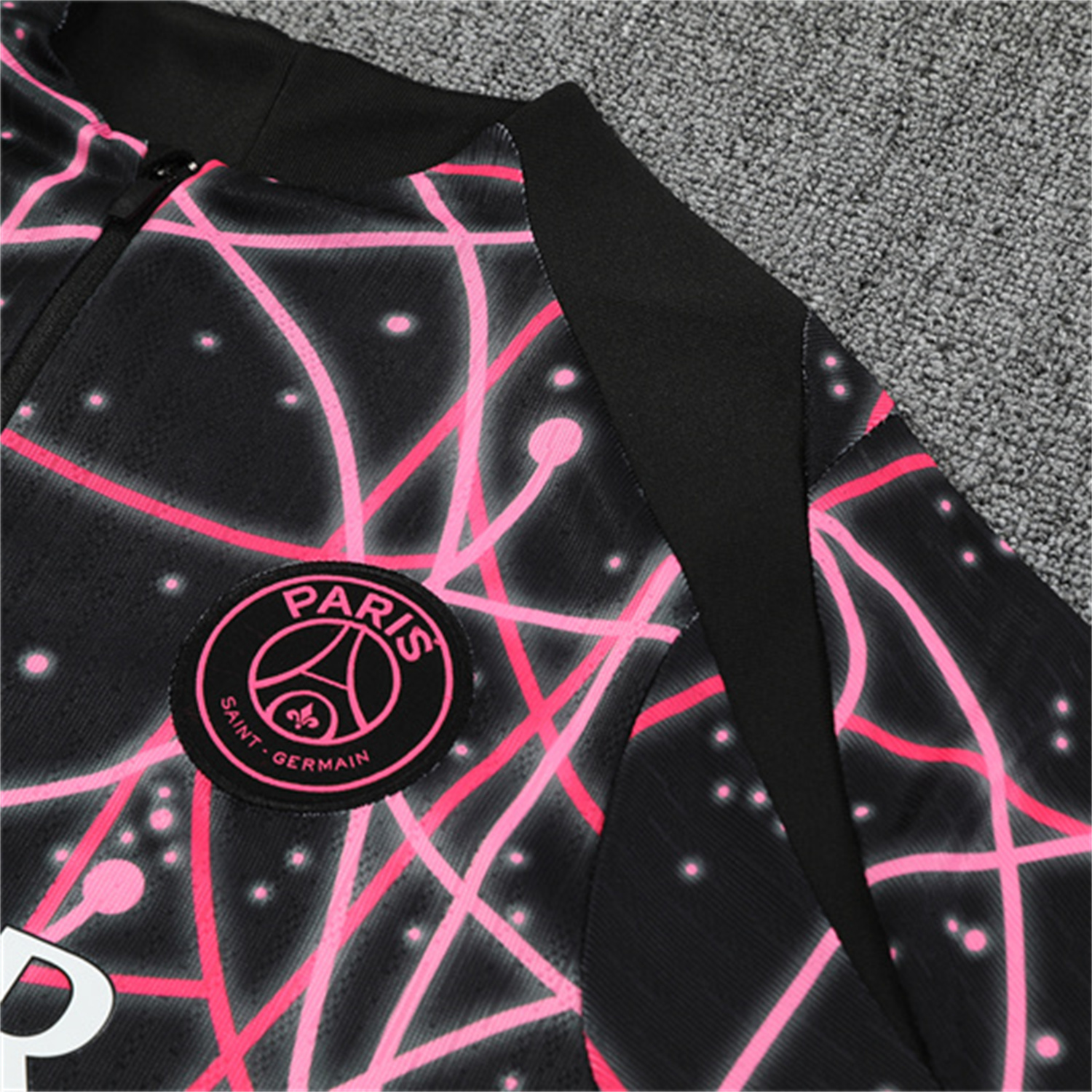 TKH-turbokithub-Paris Saint-Germain PSG 25-26 Kids Long Sleeve Training Set - JD Black Pink Top and Black Pants