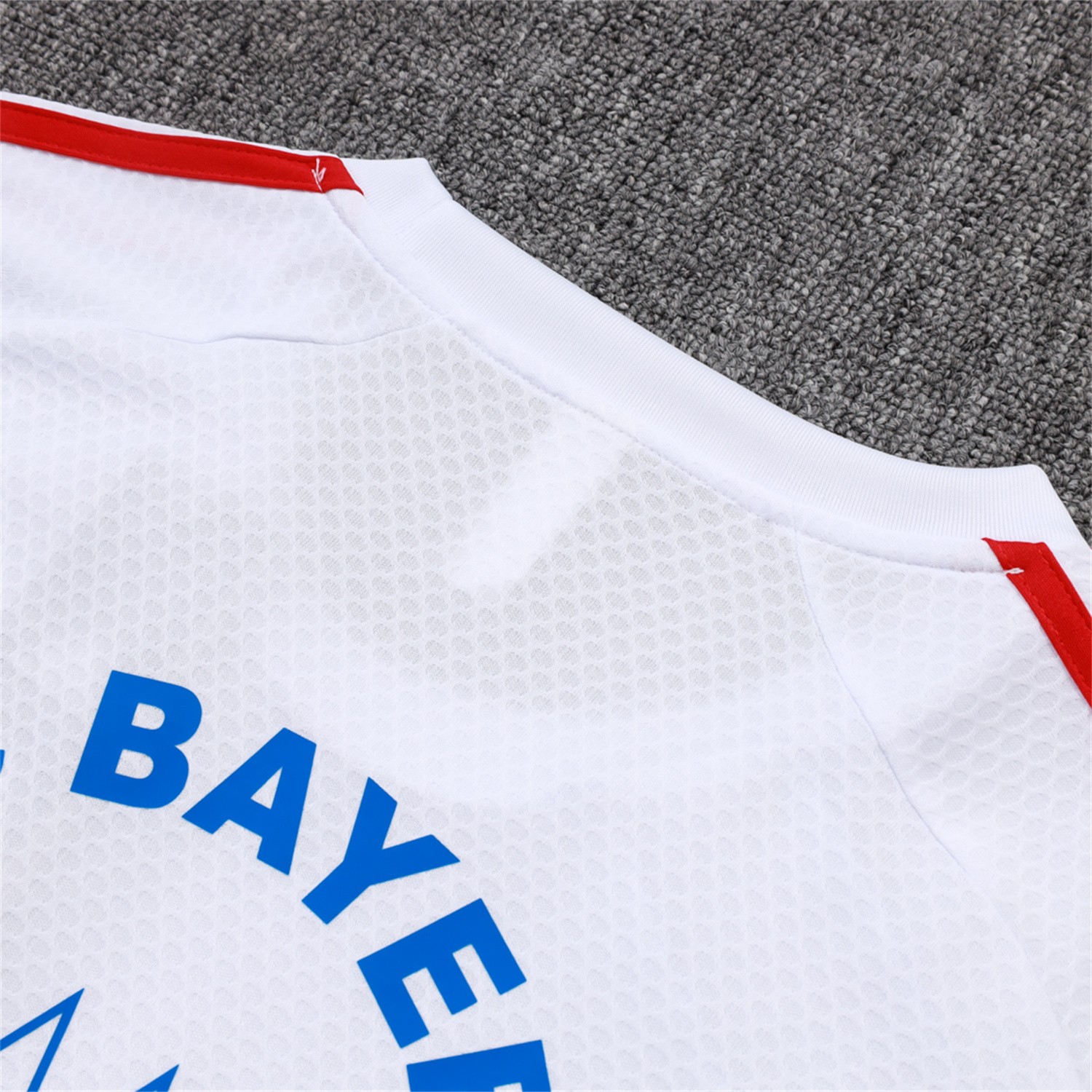 TKH-turbokithub-Bayern Munich 25-26 Short-Sleeve Training Set - White Throwback Top & Grey Shorts