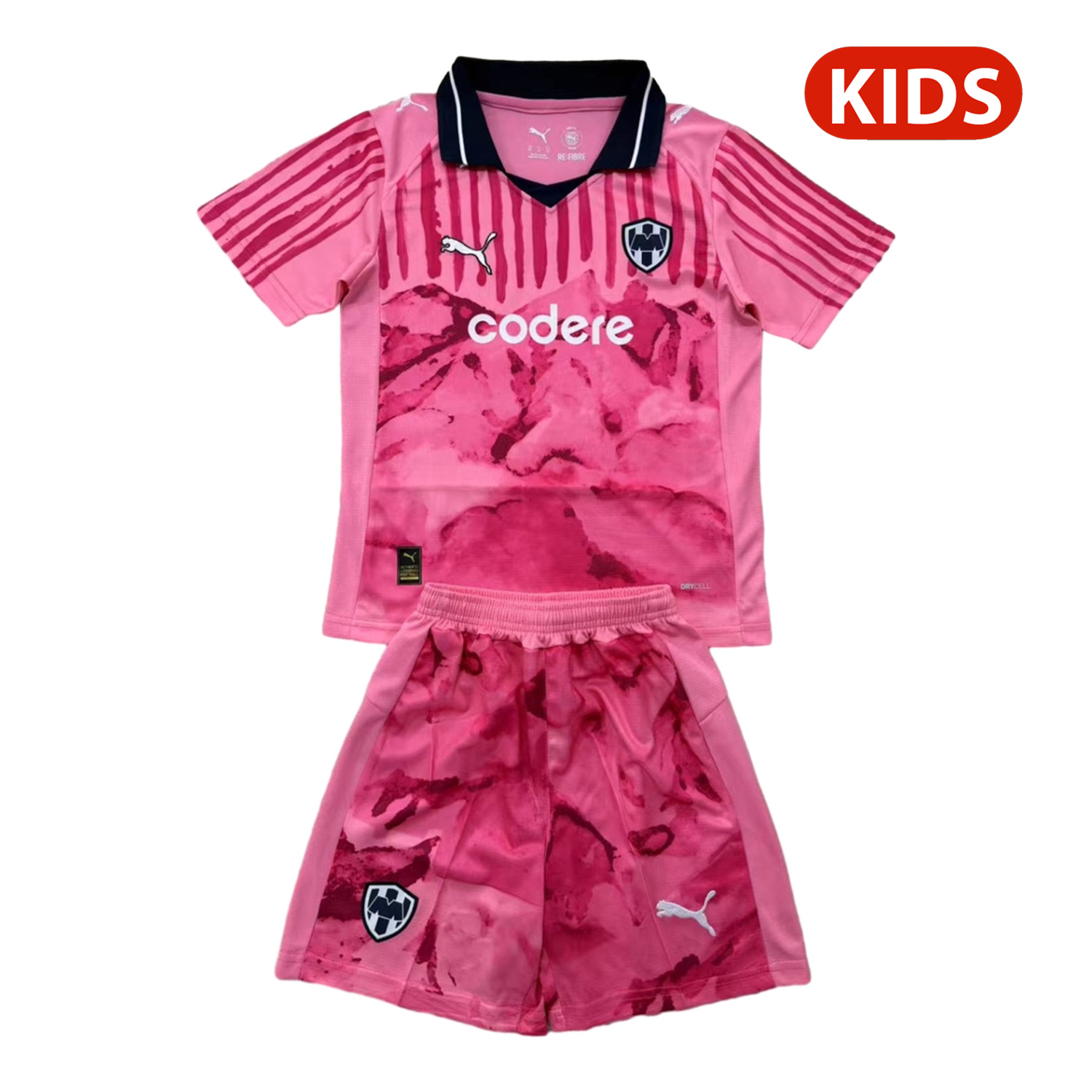 TKH-turbokithub-Rayados Monterrey 25-26 Pink Goalkeeper Kids Kit
