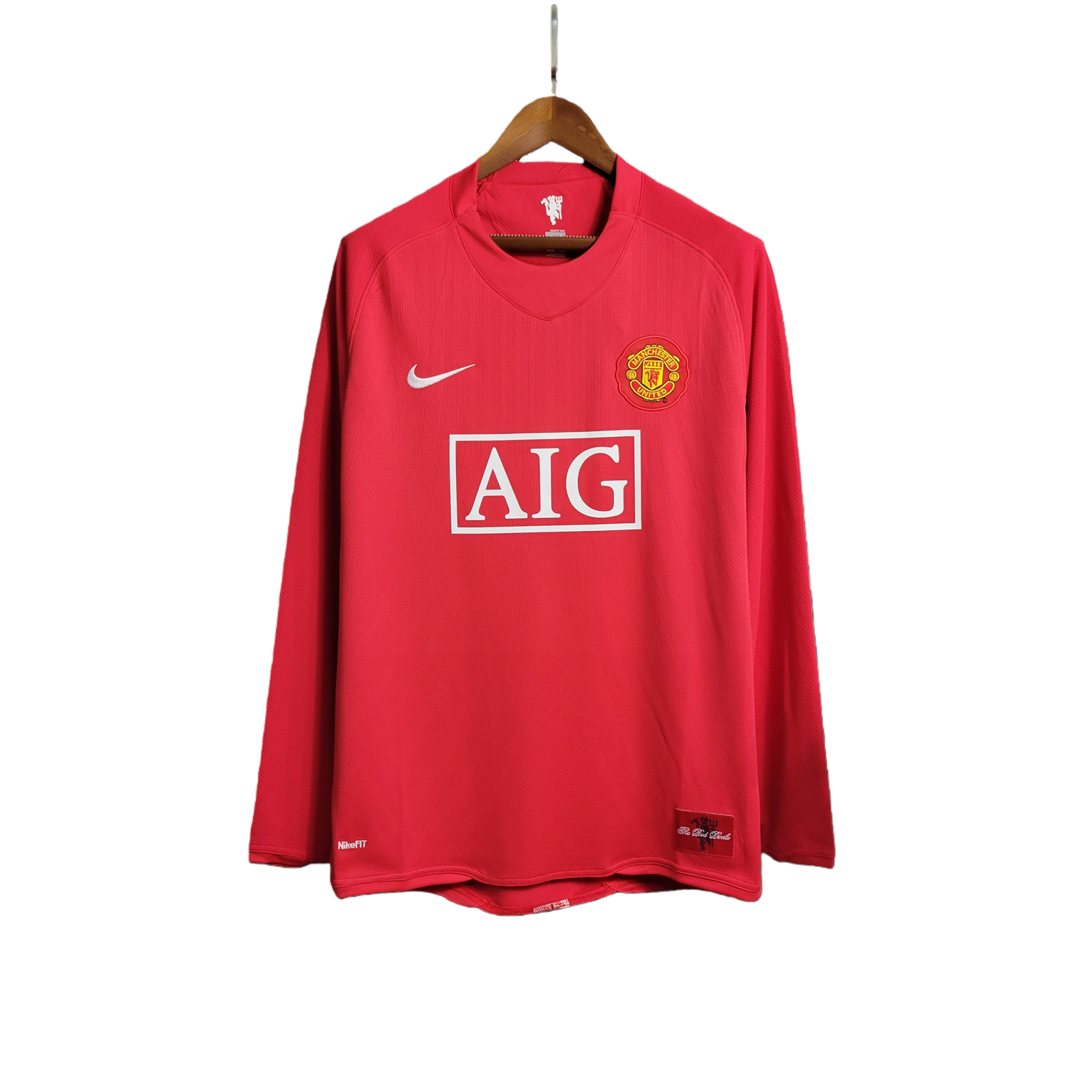TKH-turbokithub-Retro Manchester United 08-09 Home Long Sleeve Jersey