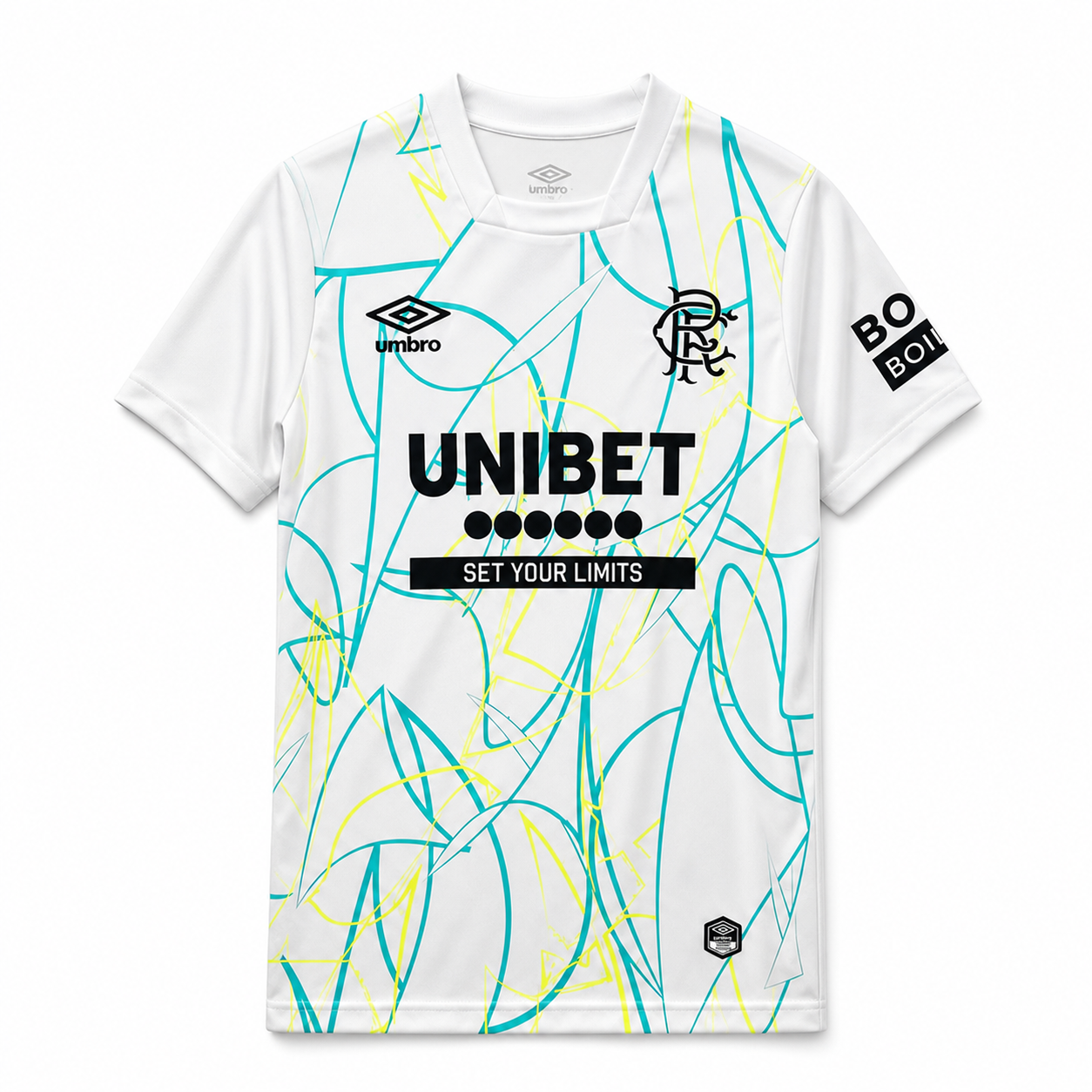 TKH-turbokithub-Glasgow Rangers 26-27 Goalkeeper White With Green Jersey - Fans Version