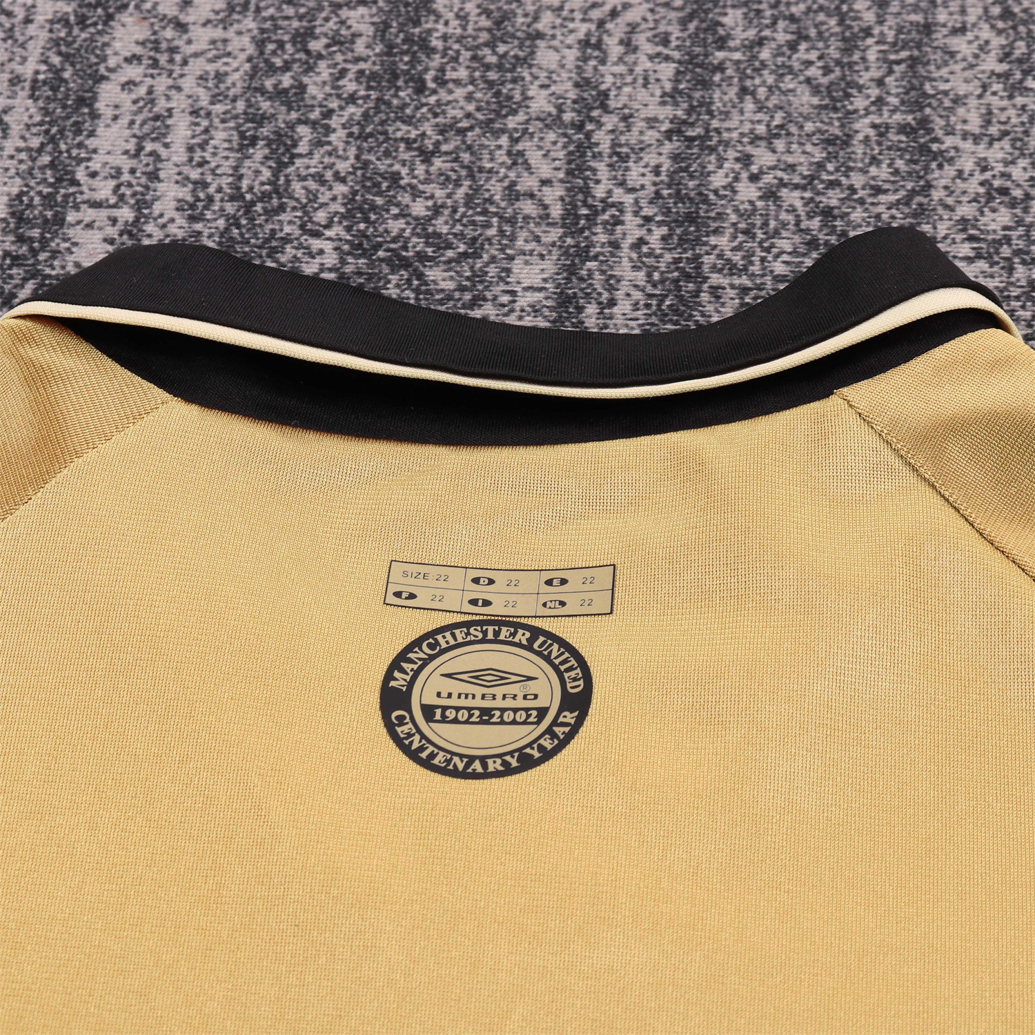 TKH-turbokithub-Retro Manchester United 2001-02 100th Centery Kids Kit - Yellow