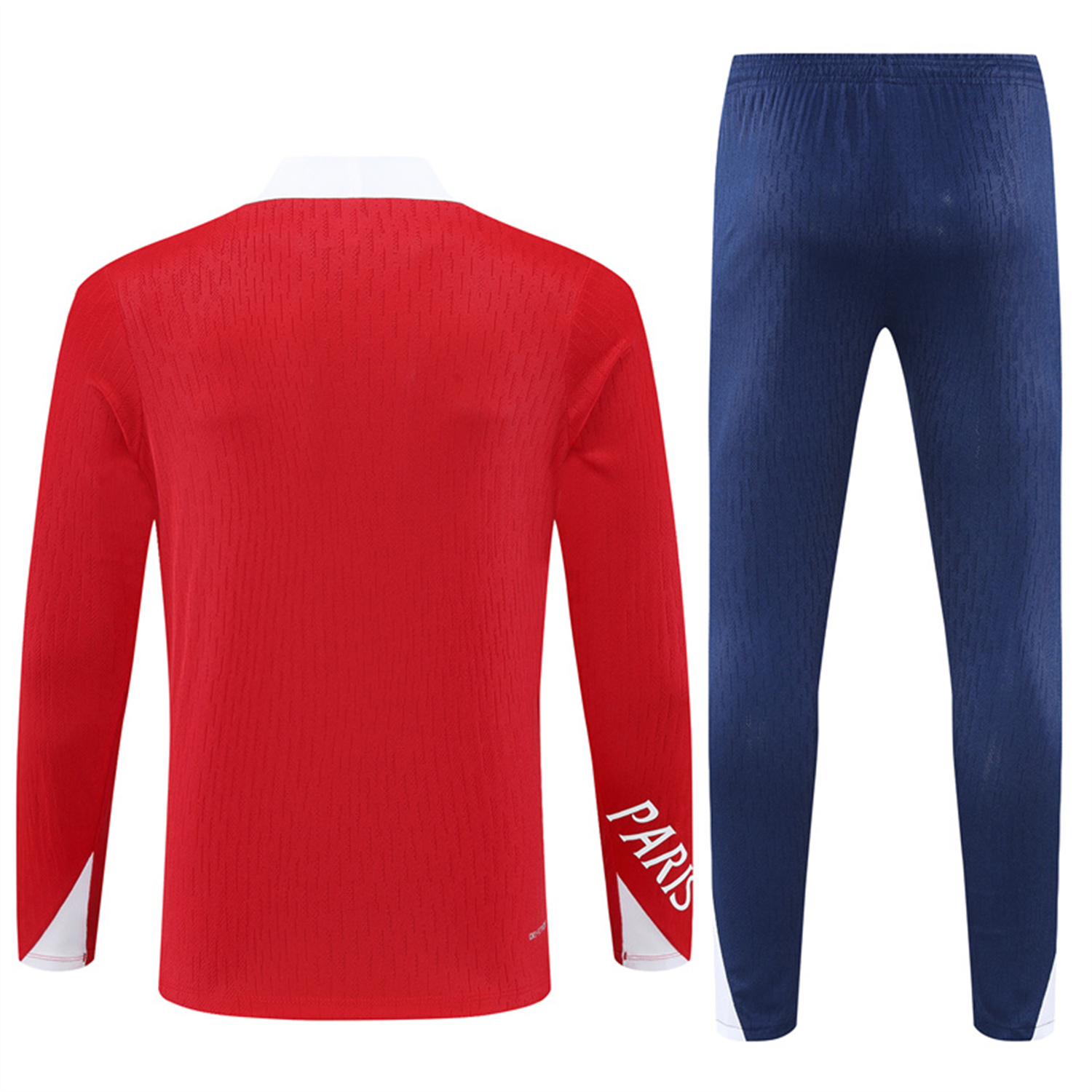 TKH-turbokithub-Paris Saint-Germain PSG 25-26 Kid Long Sleeves Training Set - Red Top & Royal Blue Pants