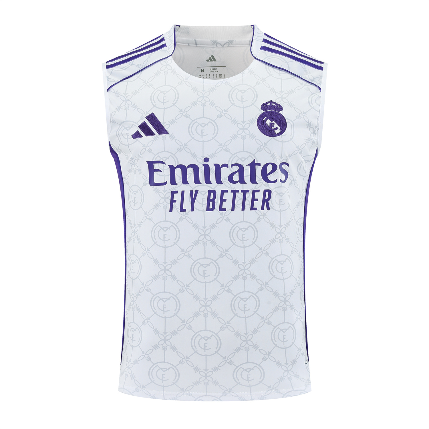 TKH-turbokithub-Real Madrid 25-26 Vest Training Set - Blue Edge White Vest & Black Shorts