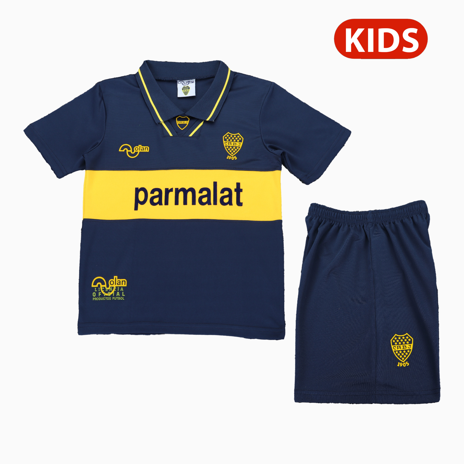 TKH-turbokithub-Retro Boca Juniors 1993-95 Home Kids Kit