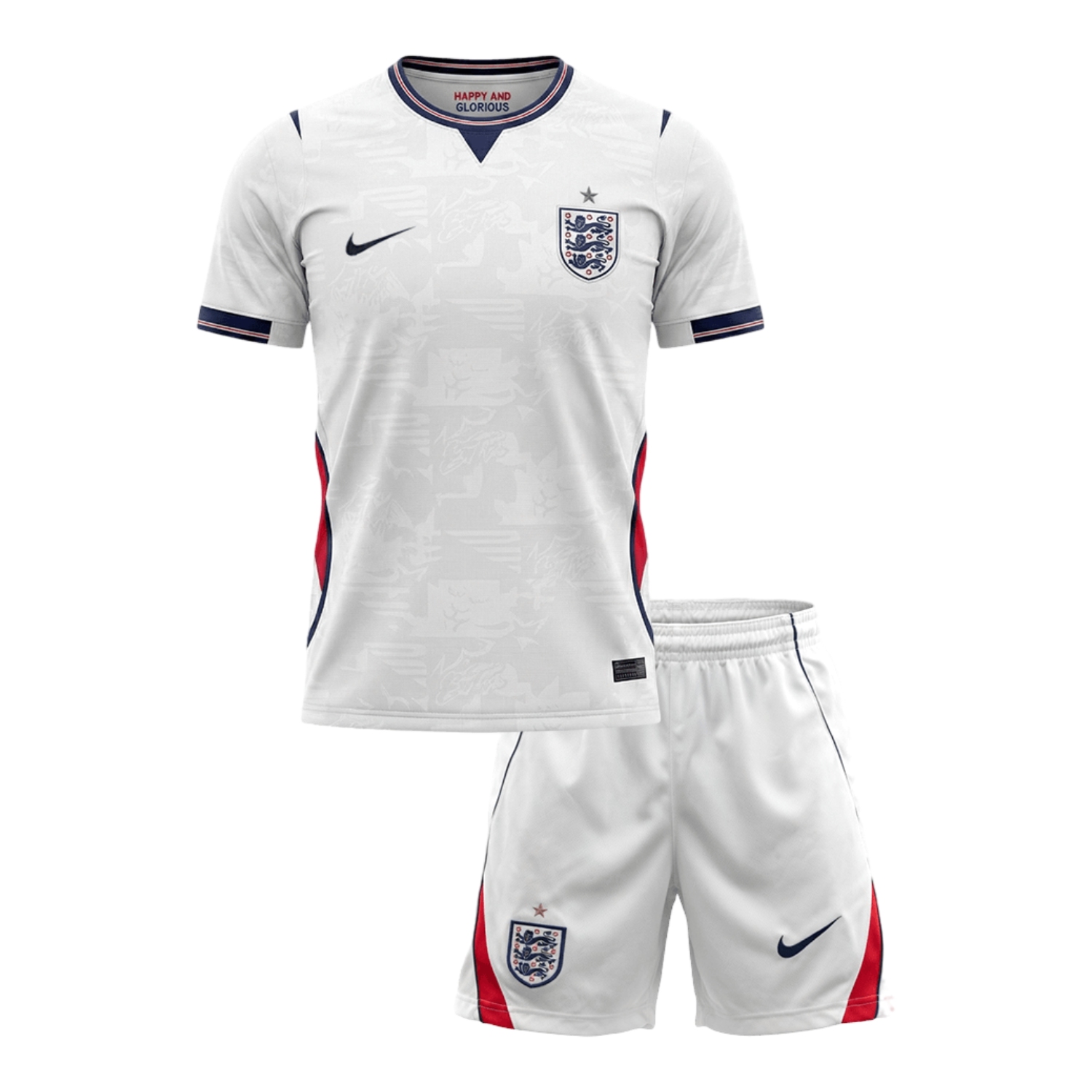 TKH-turbokithub-England 2026 Home White Men's Adult Jersey Set - Fans Version