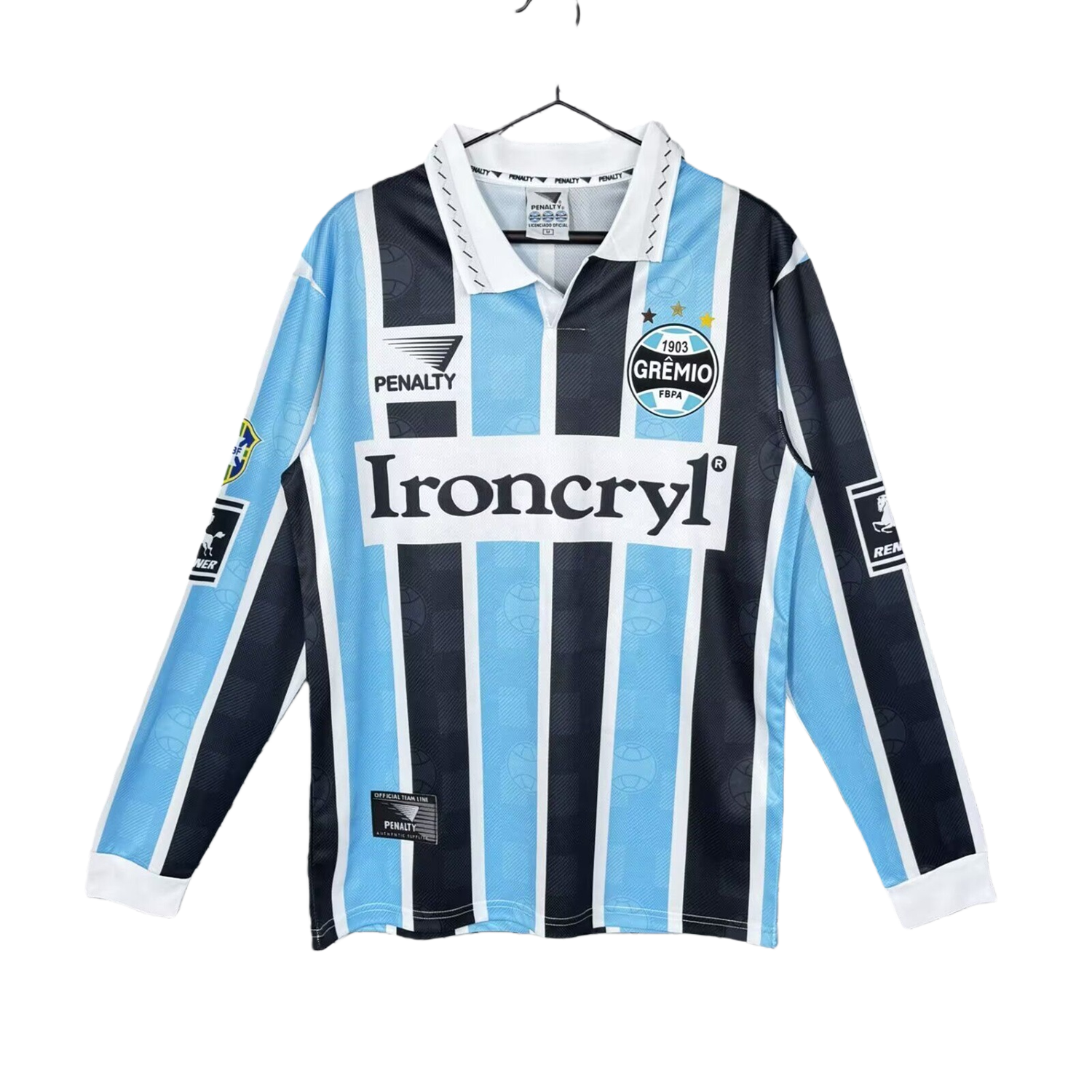 TKH-turbokithub-Retro Gremio 1997 Home Long Sleeves Jersey - Fans Version