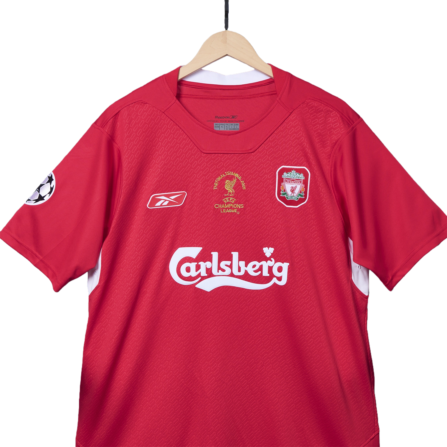 TKH-turbokithub-Retro Liver.pool 2005 Home Stadium Jersey - with UEFA Champions League Final Patch