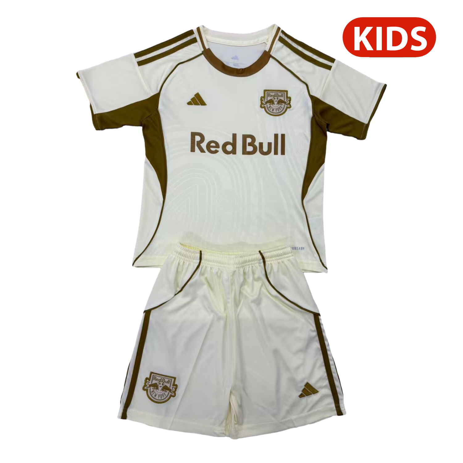 TKH-turbokithub-New York Red Bulls 25-26 Light Yellow Pre-Match Training Kids Kit