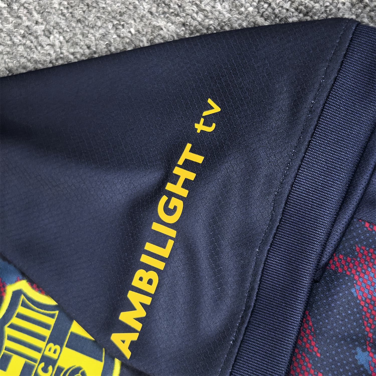 TKH-turbokithub-Barcelona 25-26 Deep Blue Training Jersey with Red and Blue Tree Pattern - Fans Version