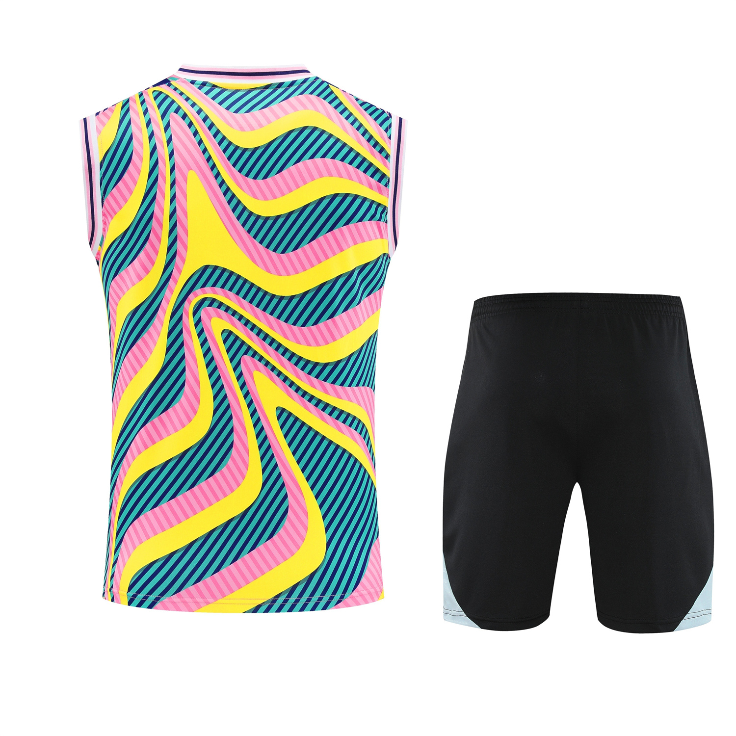 TKH-turbokithub-Real Madrid 25-26 Vest Training Set - Colorful Vest & Black Shorts