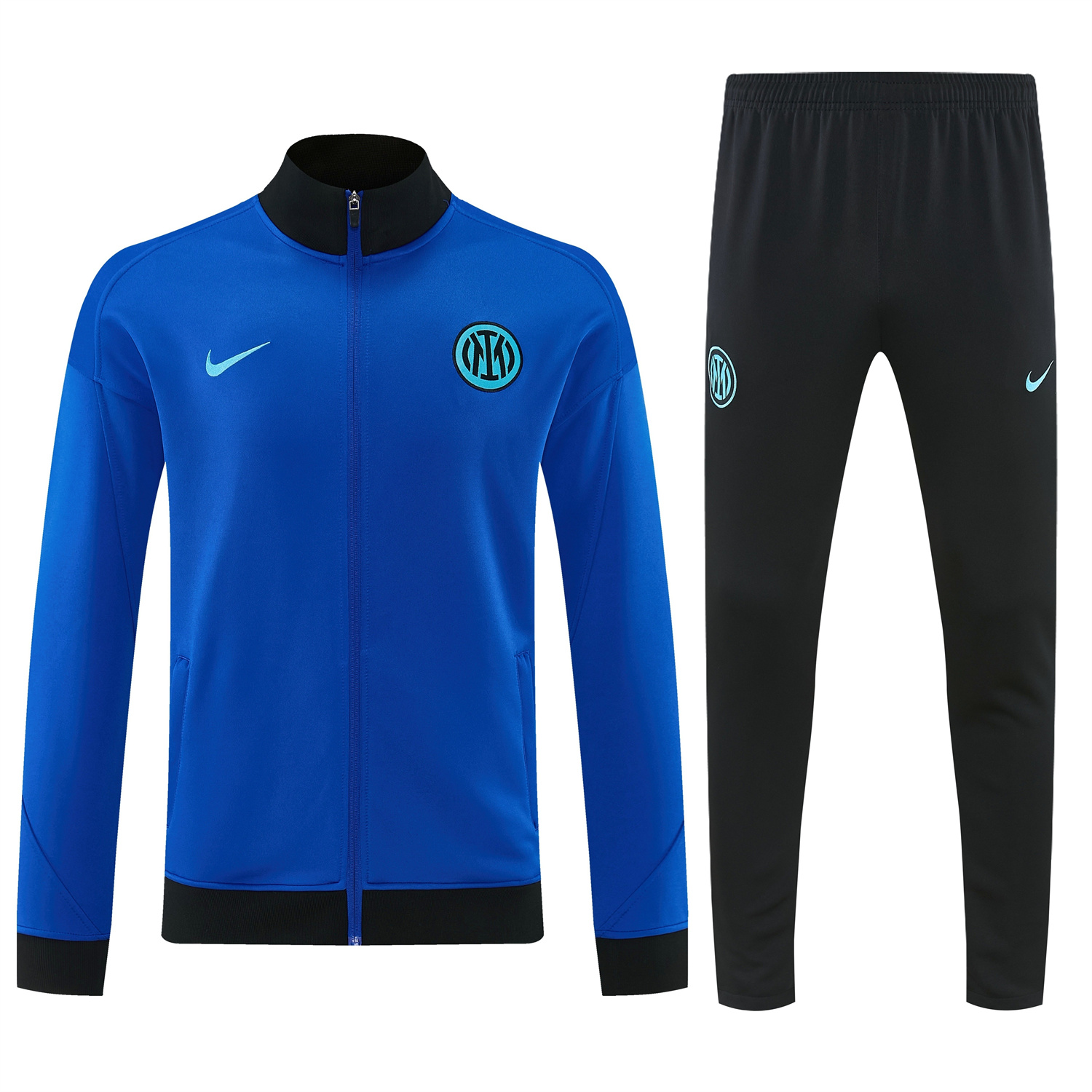 TKH-turbokithub-Inter Milan 25-26 Jacket Training Tracksuit - Ocean Blue Jackets & Black Pants