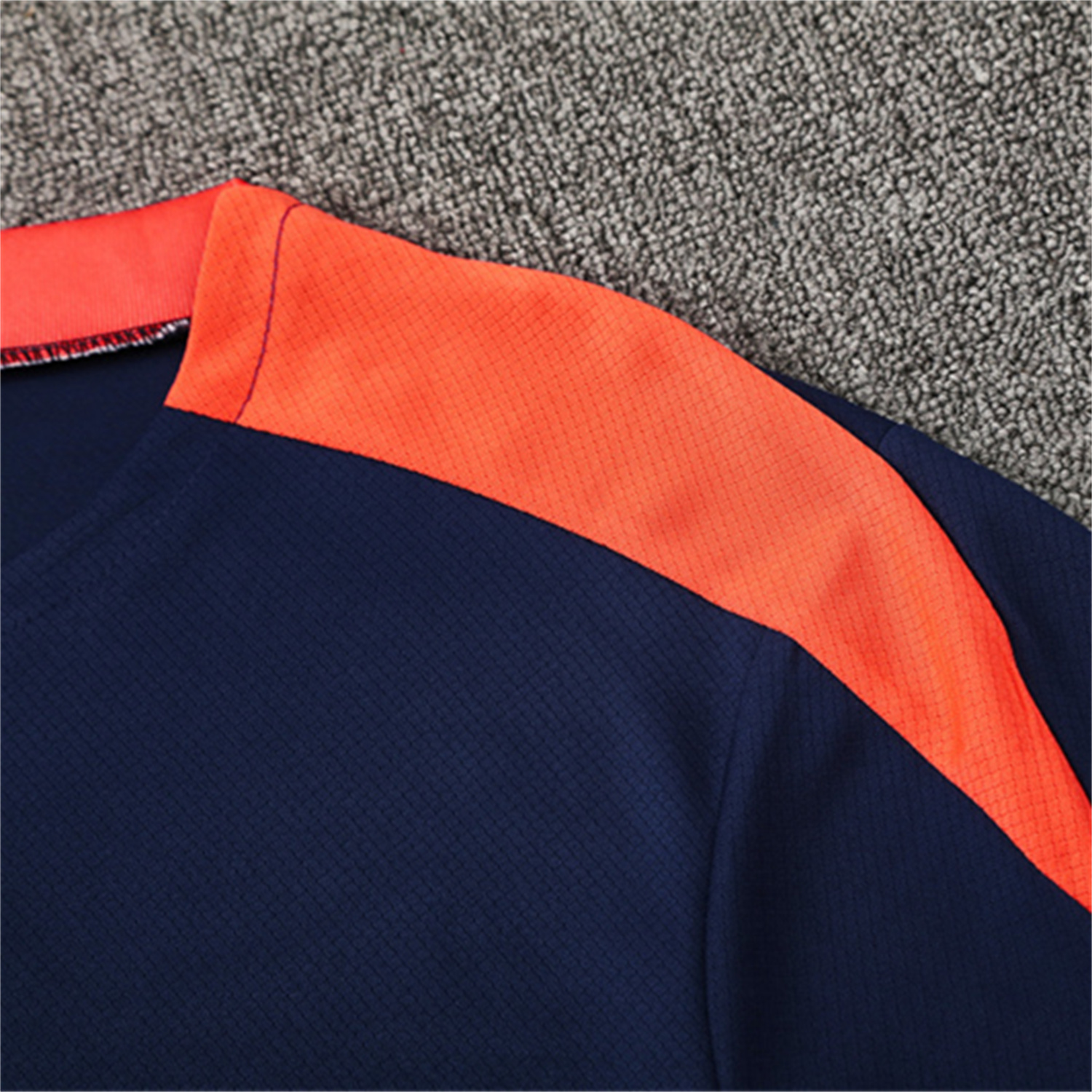 TKH-turbokithub-Barcelona 25-26 Short-Sleeve Training Set - Royal Blue Top Orange Sponsor & Royal Blue Shorts