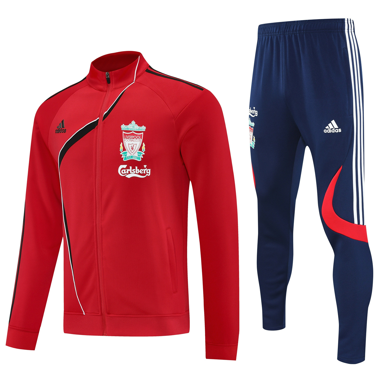TKH-turbokithub-Liver.pool 25-26 Jacket Training Tracksuit - Red Jackets & Deep Blue Pants