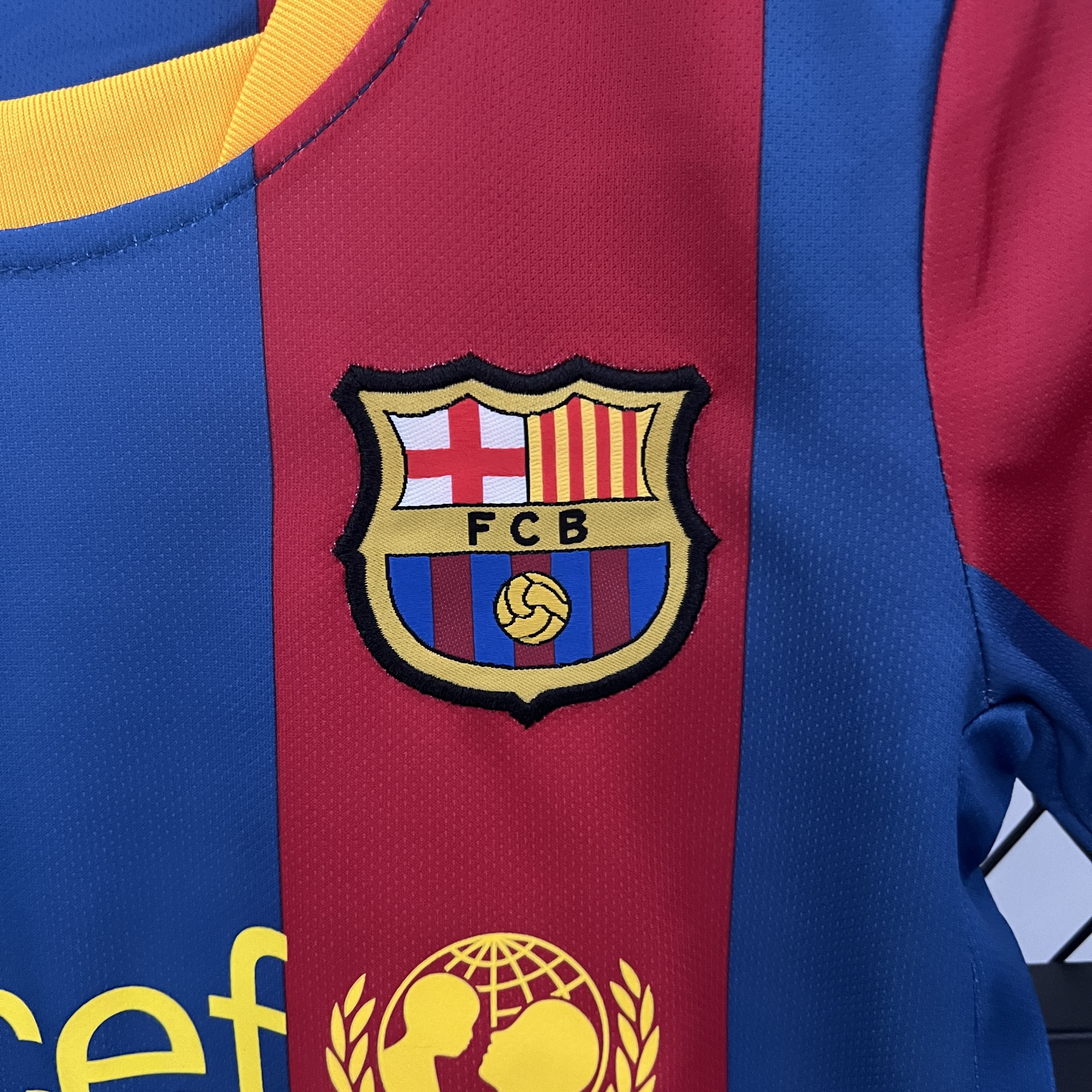 TKH-turbokithub-Retro Barcelona 2010-11 Home Stadium Kids Kit