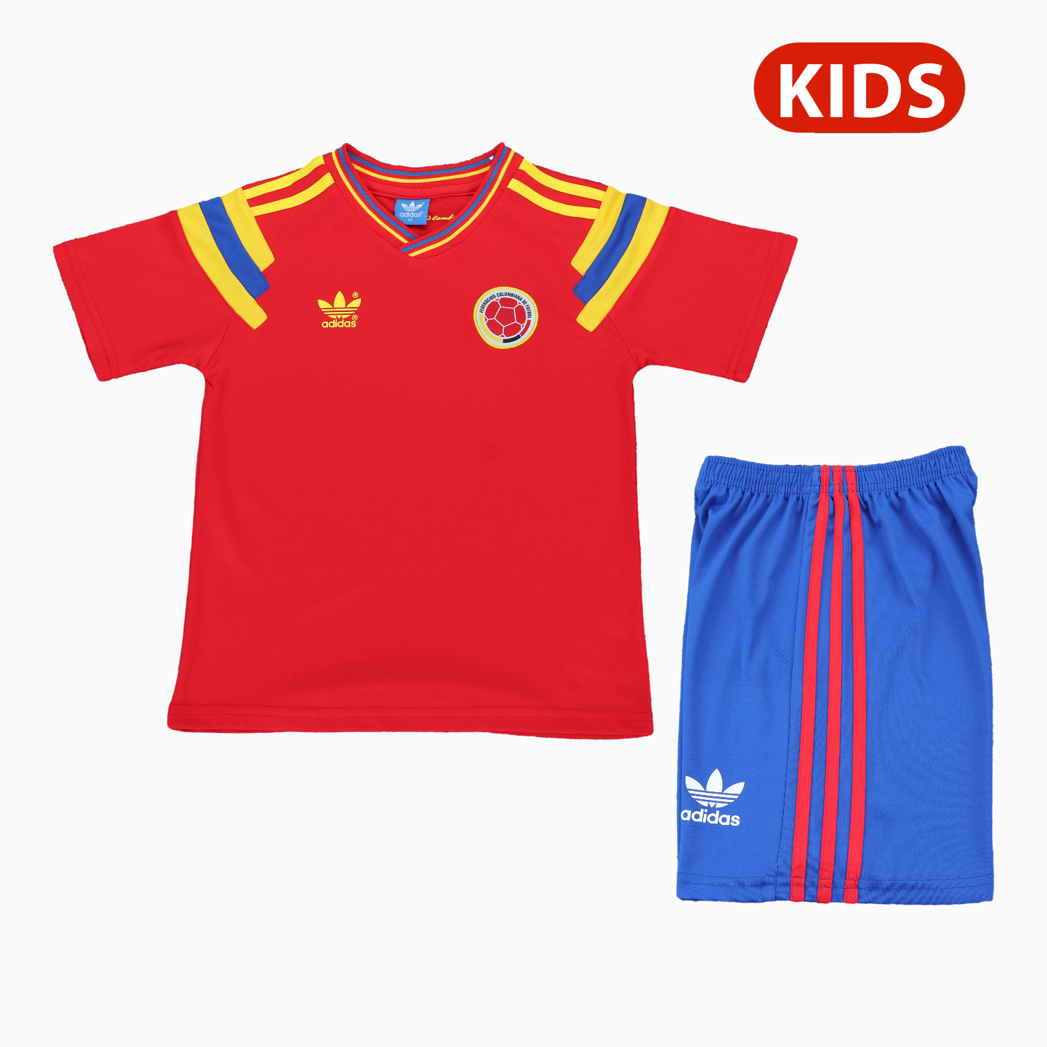 TKH-turbokithub-Retro Colombia 1990 Away Kids Kit