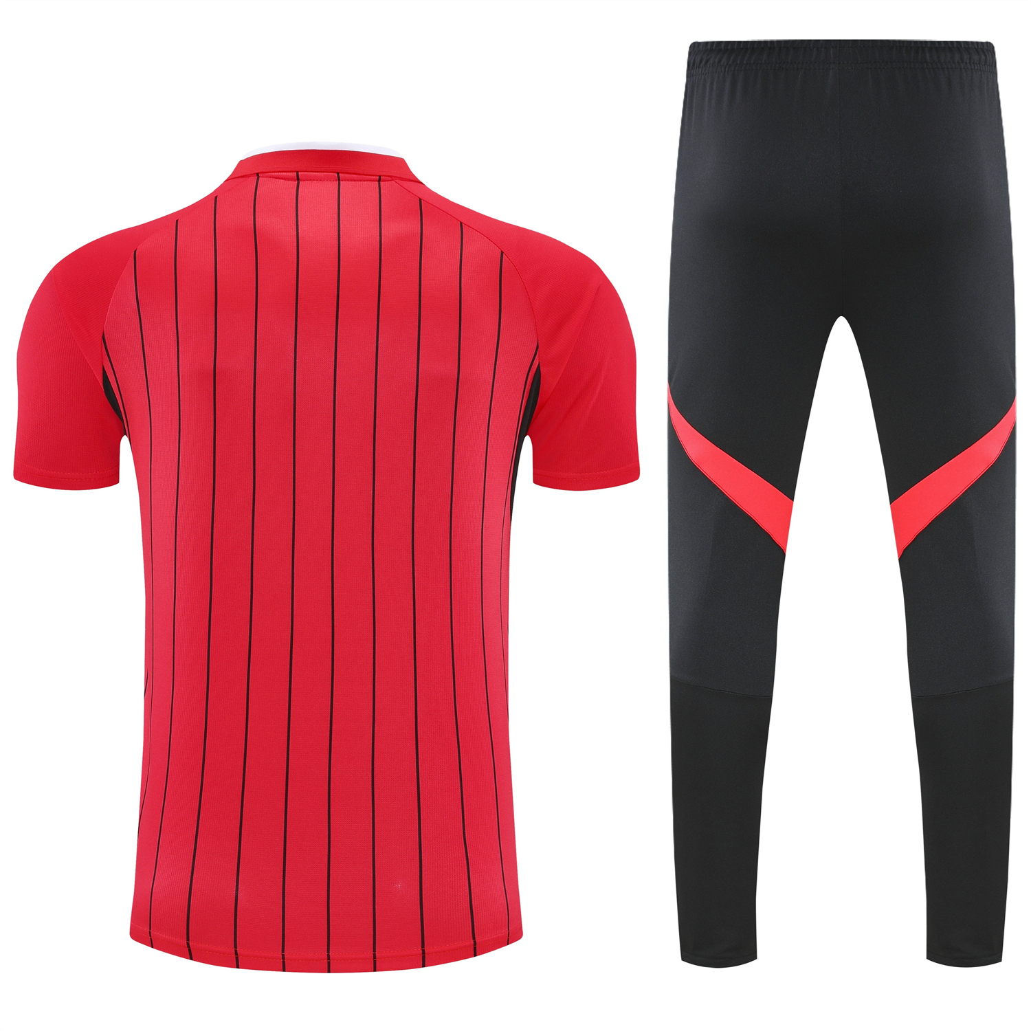 TKH-turbokithub-Manchester United 25-26 POLO Short-Sleeve Training Set - Red Top and Black Pants