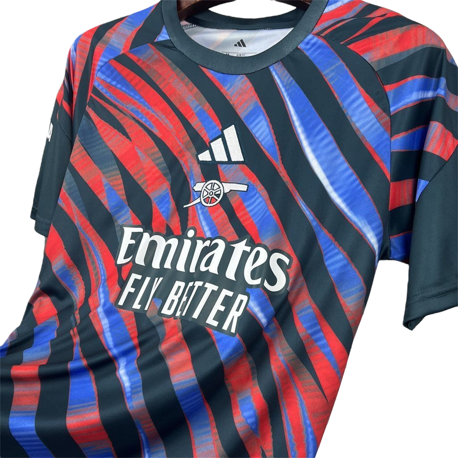TKH-turbokithub-Arsenal 26-27 Red And Blue Twill Pre-Match Training Jersey - Fans Version
