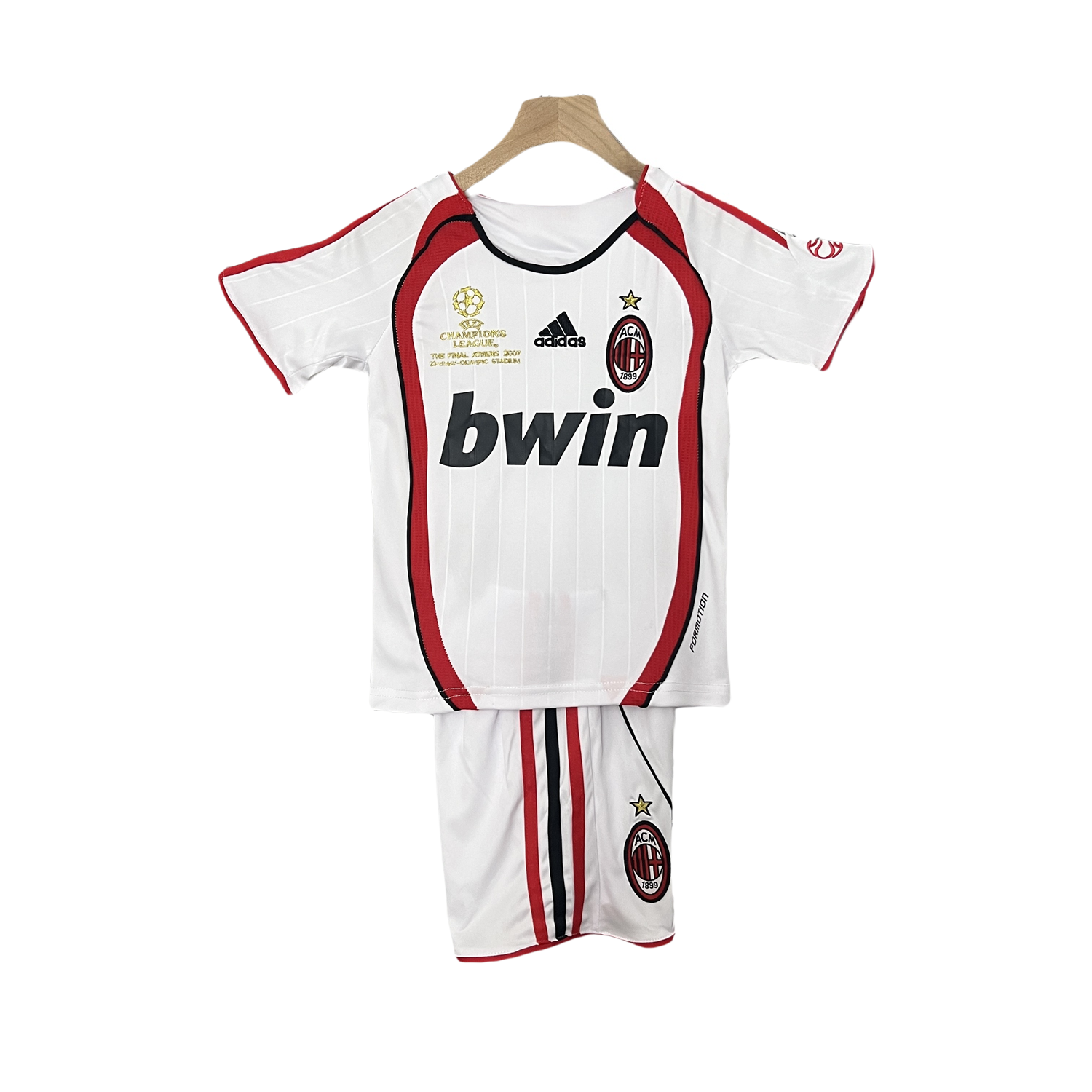 TKH-turbokithub-Retro AC Milan 2006-07 Away Stadium Kids Kit - Champions League Final