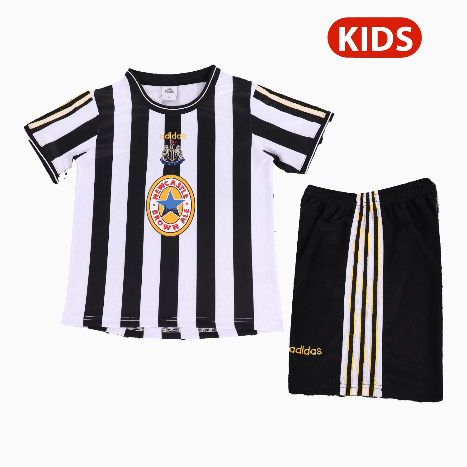 TKH-turbokithub-Retro Newcastle United 1997-99 Home Kids Kit