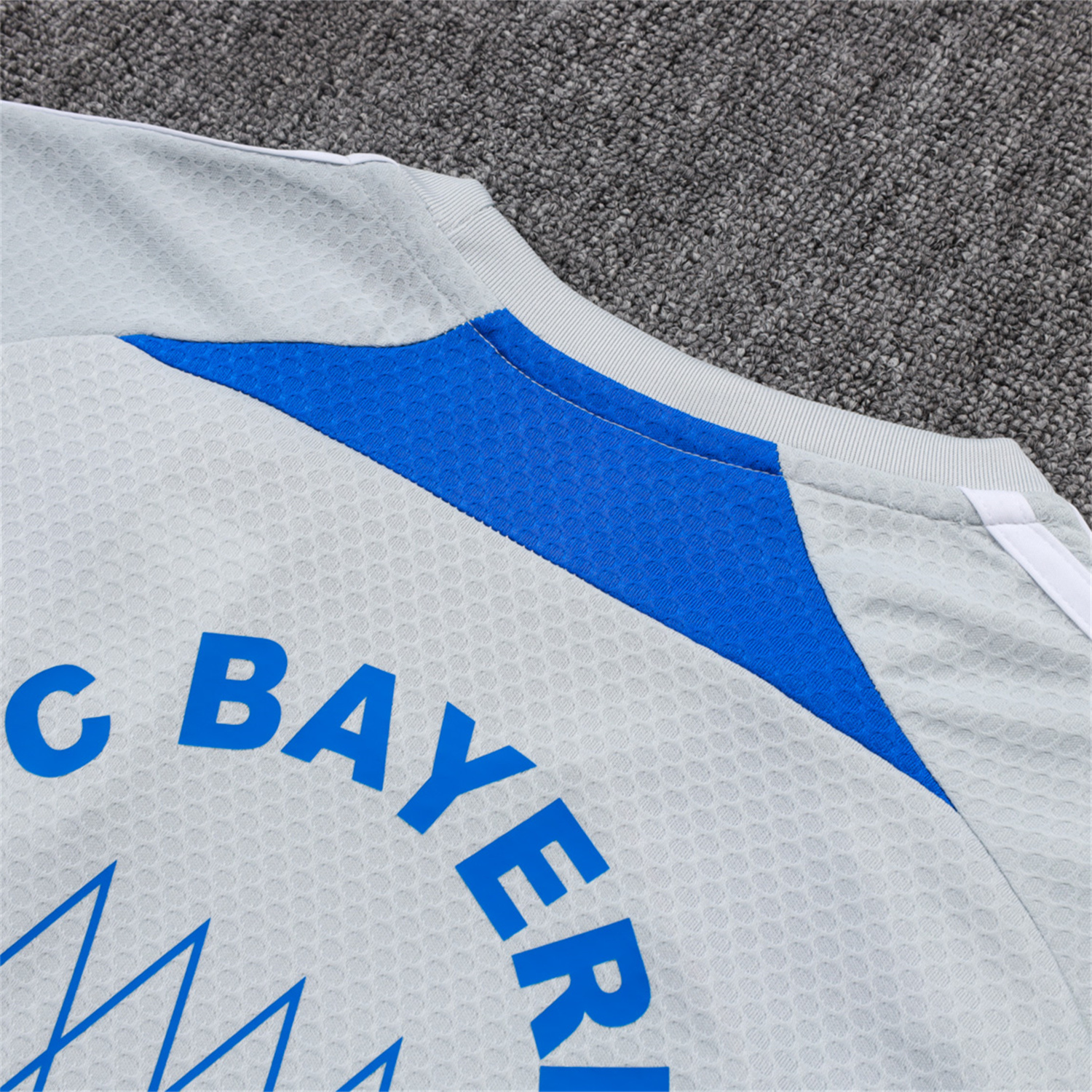 TKH-turbokithub-Bayern Munich 25-26 Short-Sleeve Training Set - Grey Throwback Top & Shorts