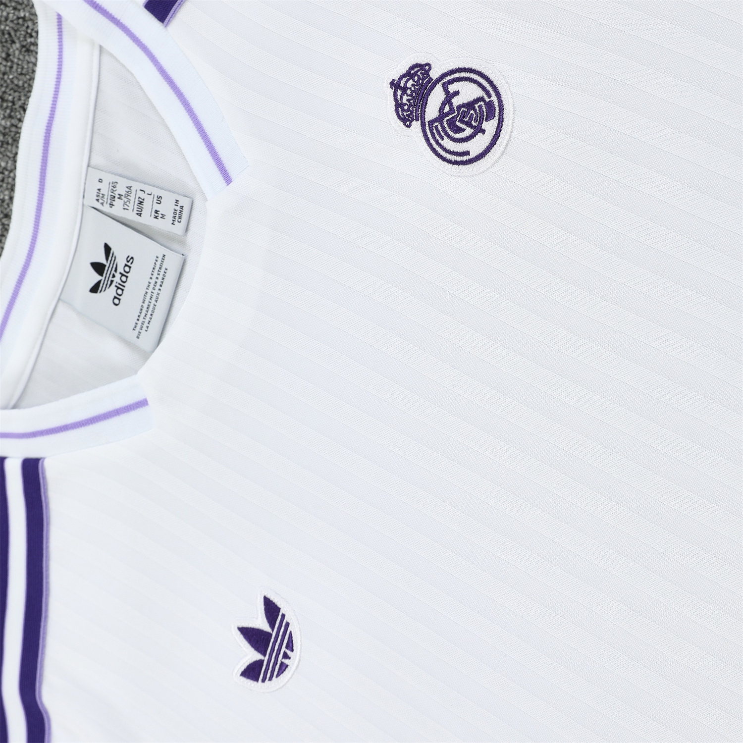 TKH-turbokithub-Real Madrid 25-26 Short-Sleeve Training Set - Purple And White Top & Purple Shorts