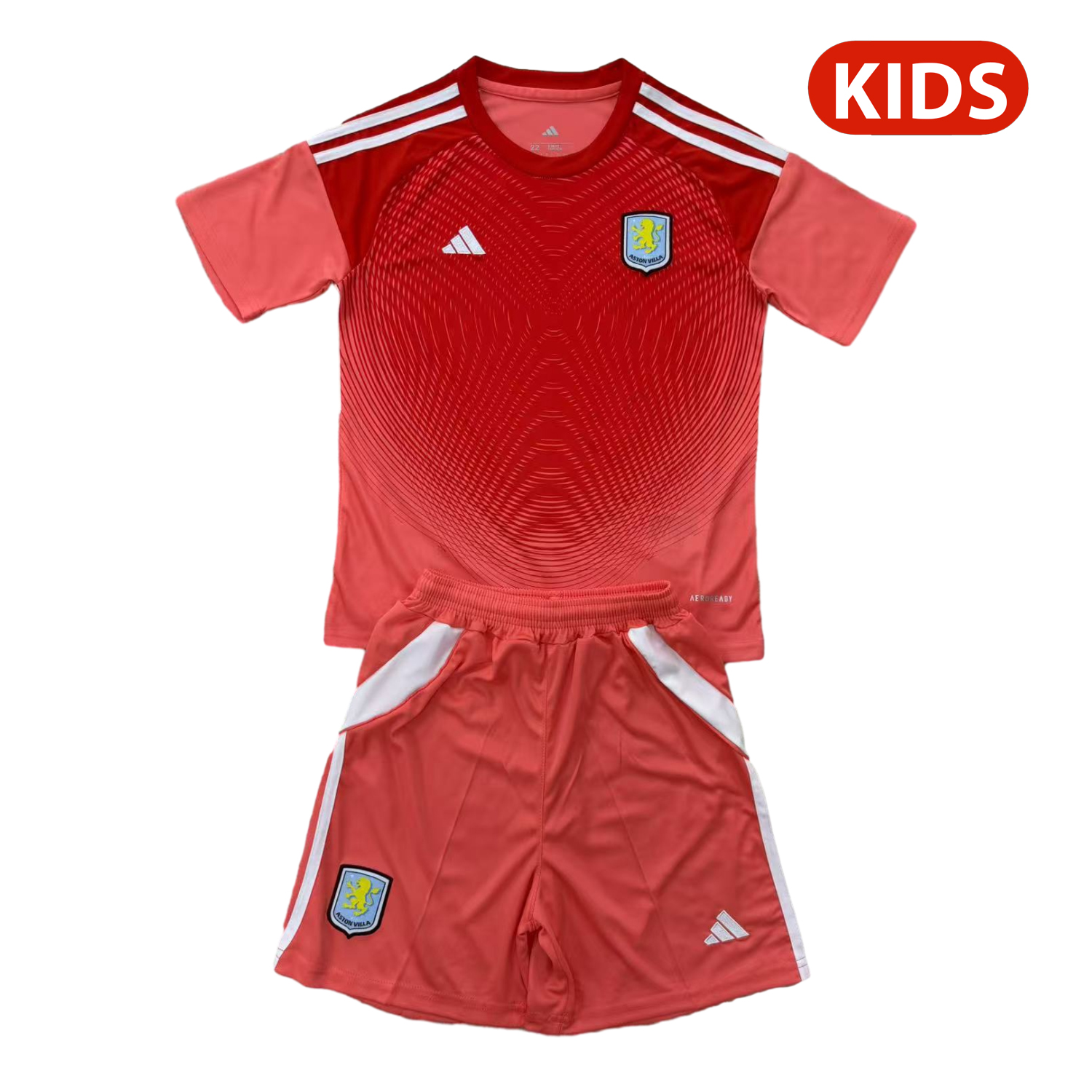 TKH-turbokithub-Aston Villa 25-26 Red Goalkeeper Kids Kit
