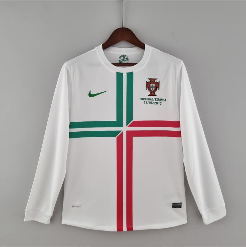 TKH-turbokithub-Retro Portugal 2012 Away Long Sleeve Jersey