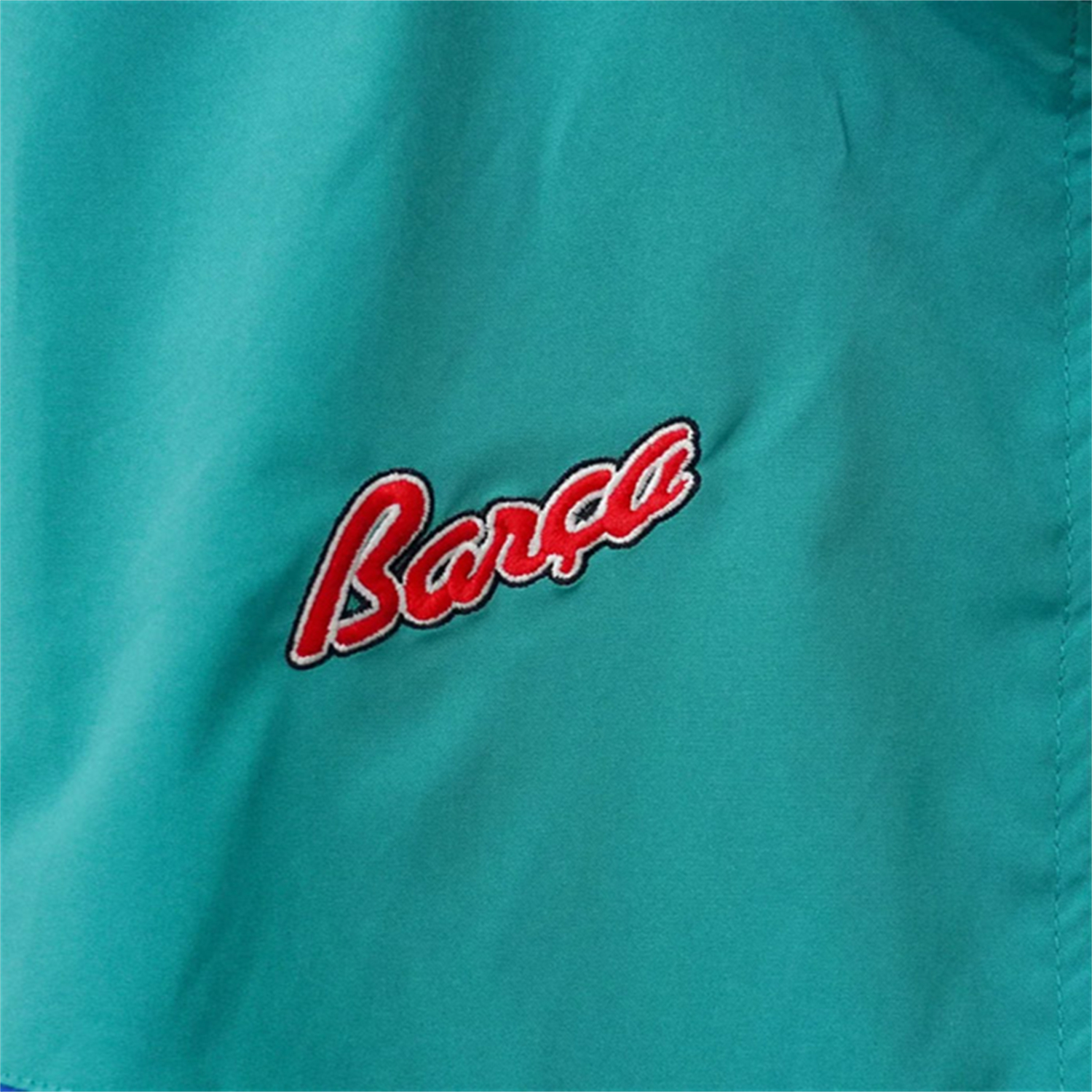 TKH-turbokithub-Retro Barcelona 1995-97 Windbreaker Jacket - Cyan And Black