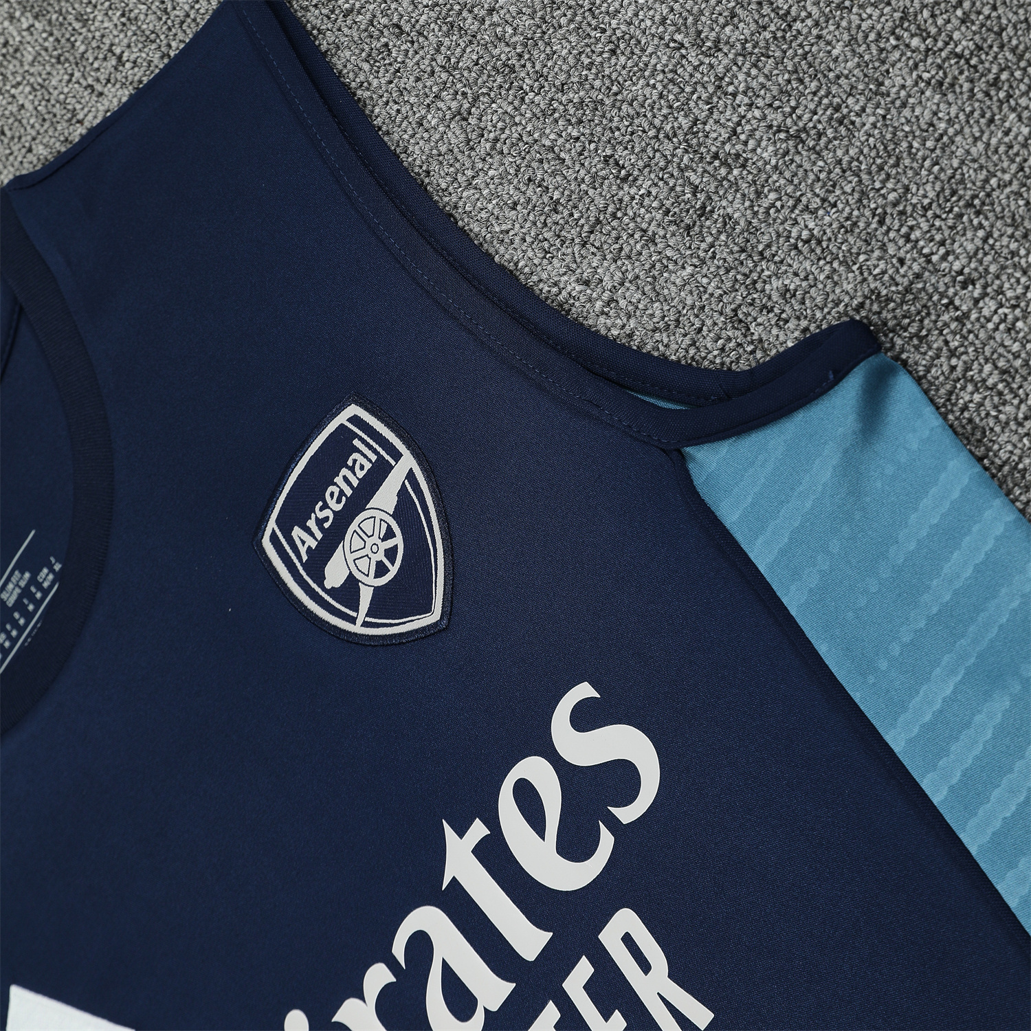 TKH-turbokithub-Arsenal 25-26 Vest Training Set - Deep Blue Vest and Shorts