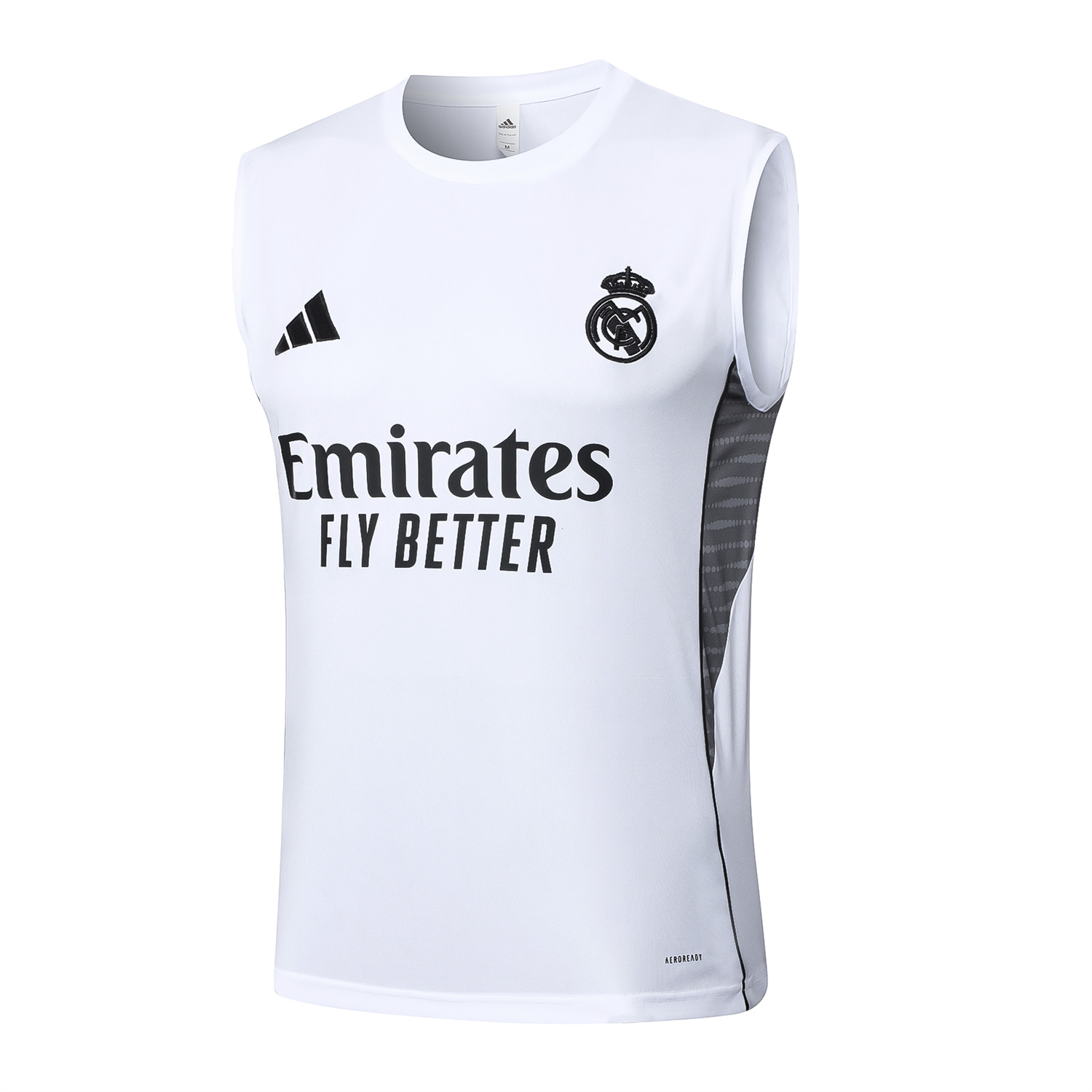 TKH-turbokithub-Real Madrid 25-26 Vest Training Set - White Vest and Black Shorts