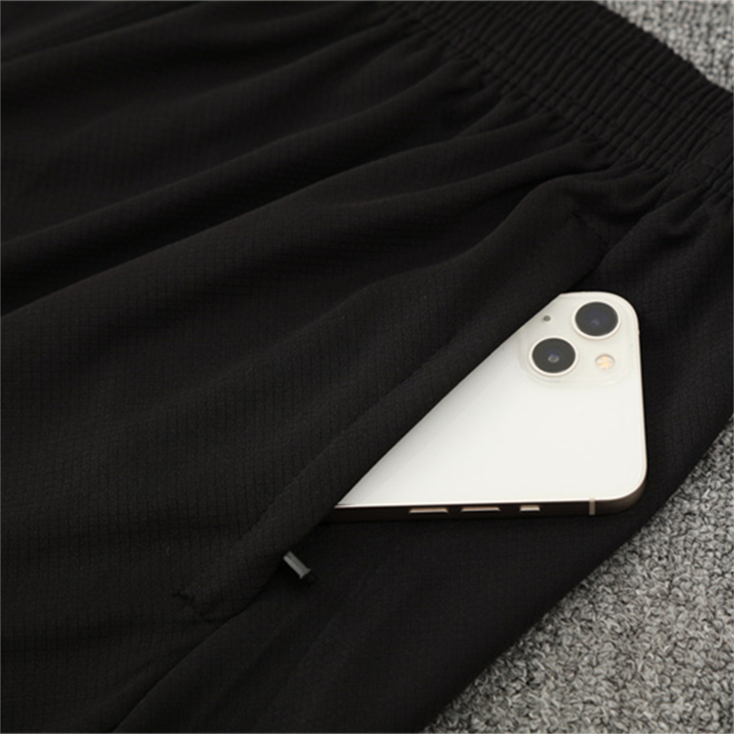 TKH-turbokithub-Paris Saint-Germain PSG 25-26 Short-Sleeve Training Set - White Edge Black Top & Black Shorts