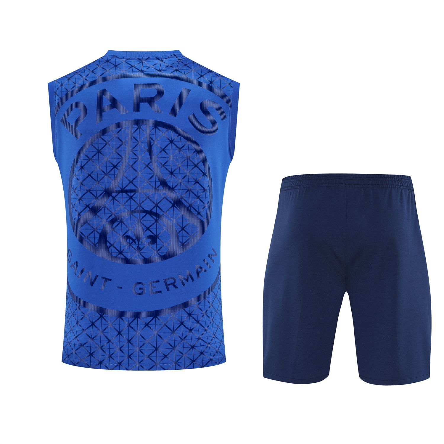 TKH-turbokithub-Paris Saint-Germain PSG 25-26 Vest Training Set - Ocean Blue Vest & Deep Blue Shorts