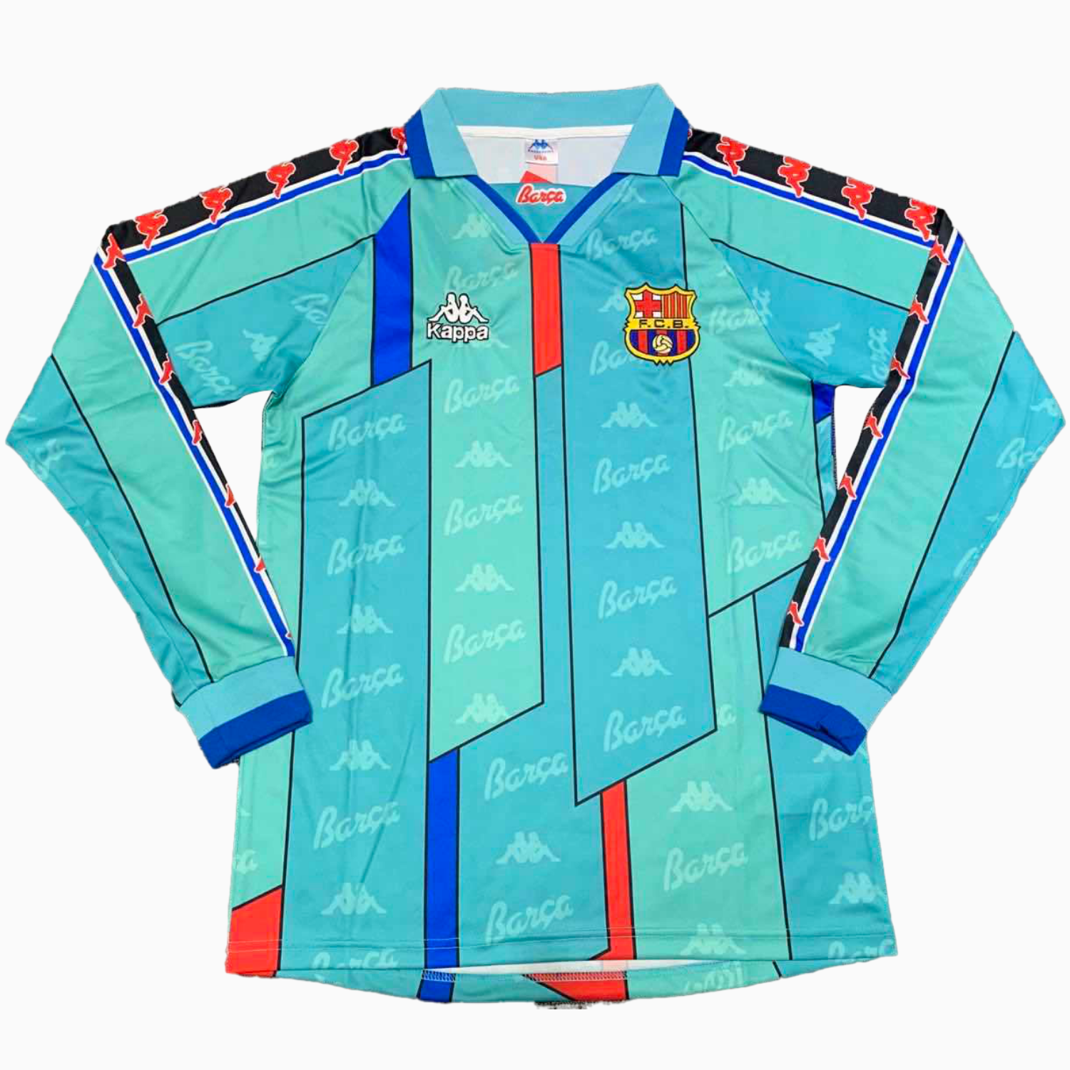 TKH-turbokithub-Retro Barcelona 96-97 Away Stadium Long Sleeve Jersey