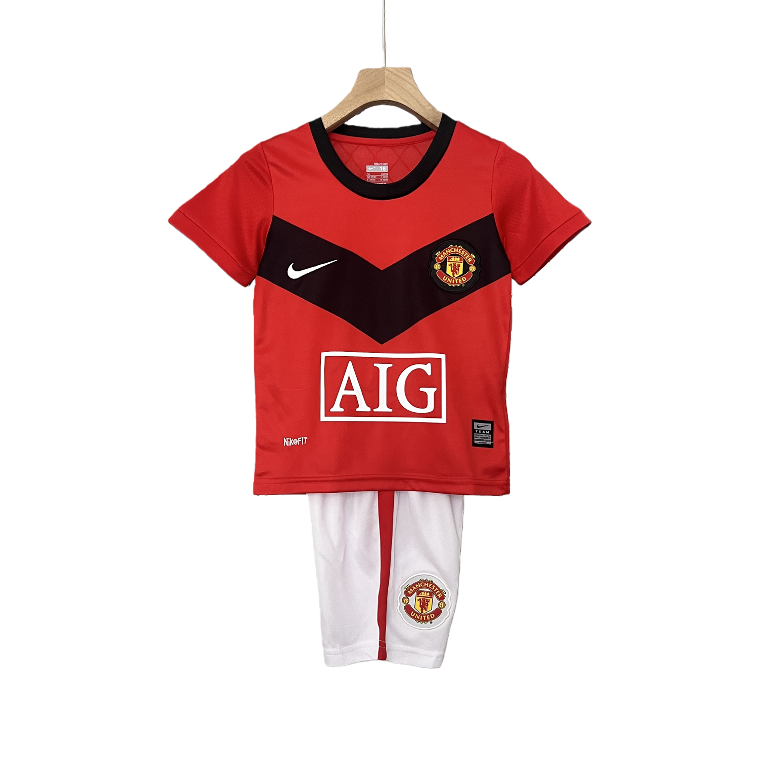 TKH-turbokithub-Retro Manchester United 2009-10 Home Stadium Kids Kit