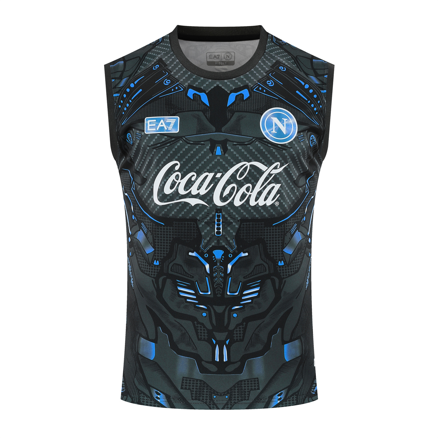 TKH-turbokithub-Napoli 25-26 Vest Training Set - Black Mecha Vest & Black Shorts