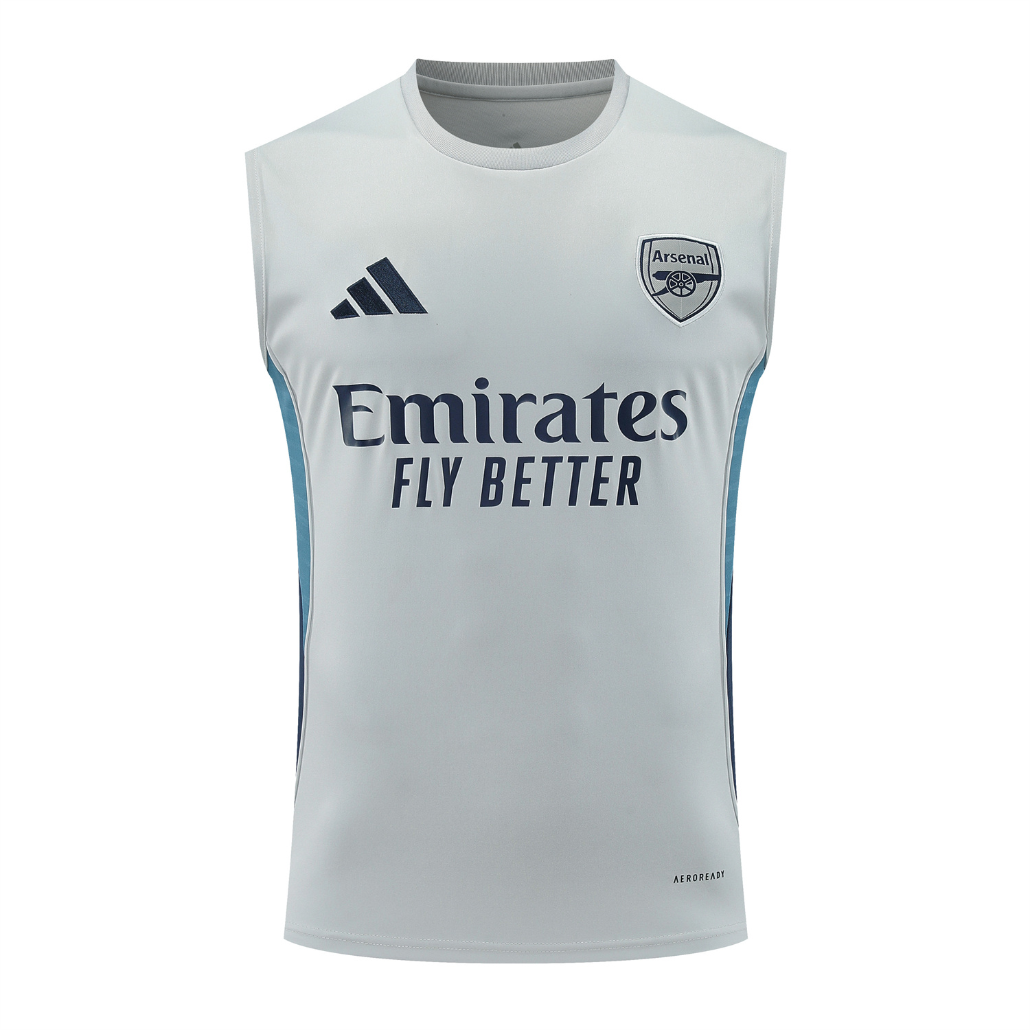 TKH-turbokithub-Arsenal 25-26 Vest Training Set - Grey Top & Deep Blue Shorts
