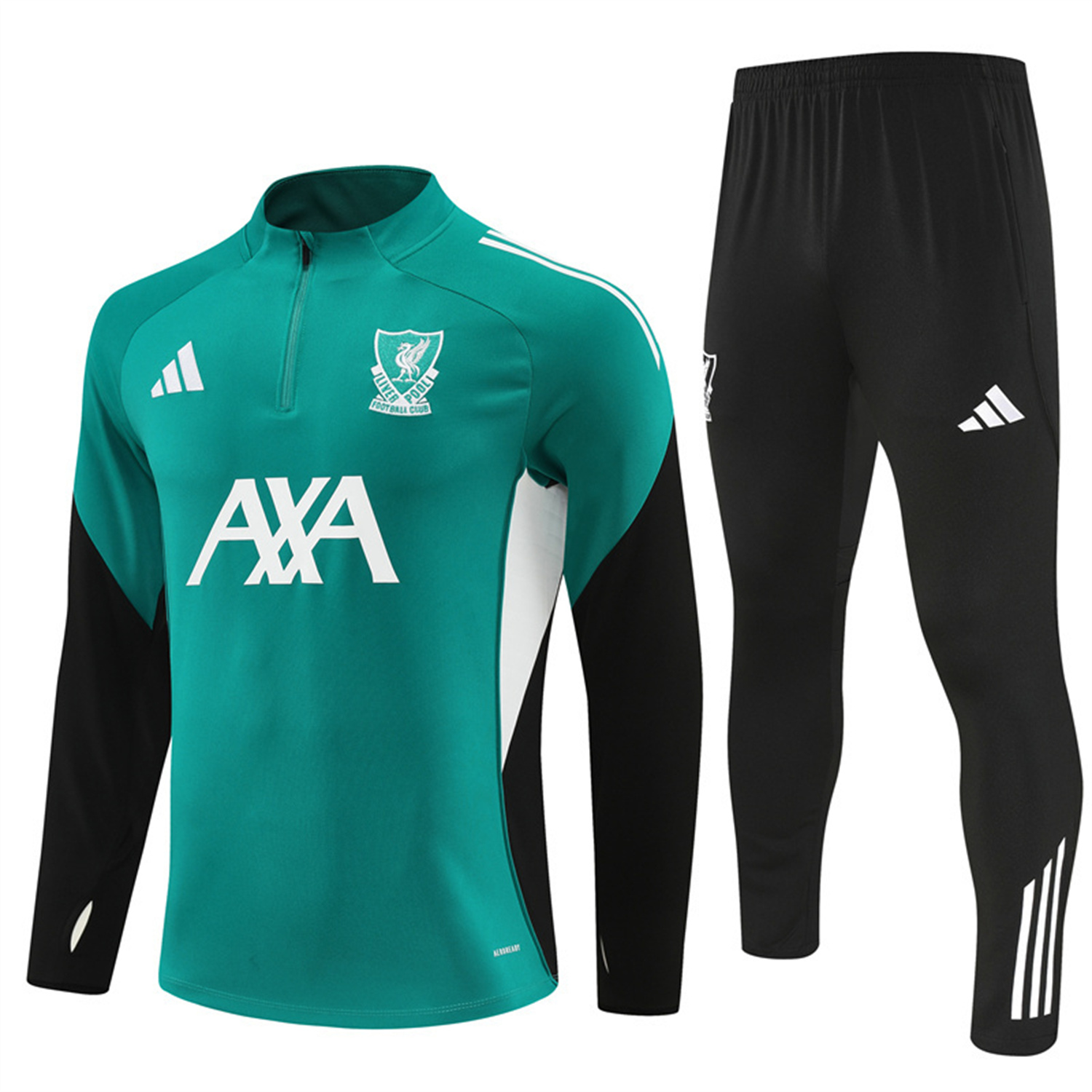 TKH-turbokithub-Liver.pool 25-26 Long Sleeve Training Set - Green Top & Black Pants